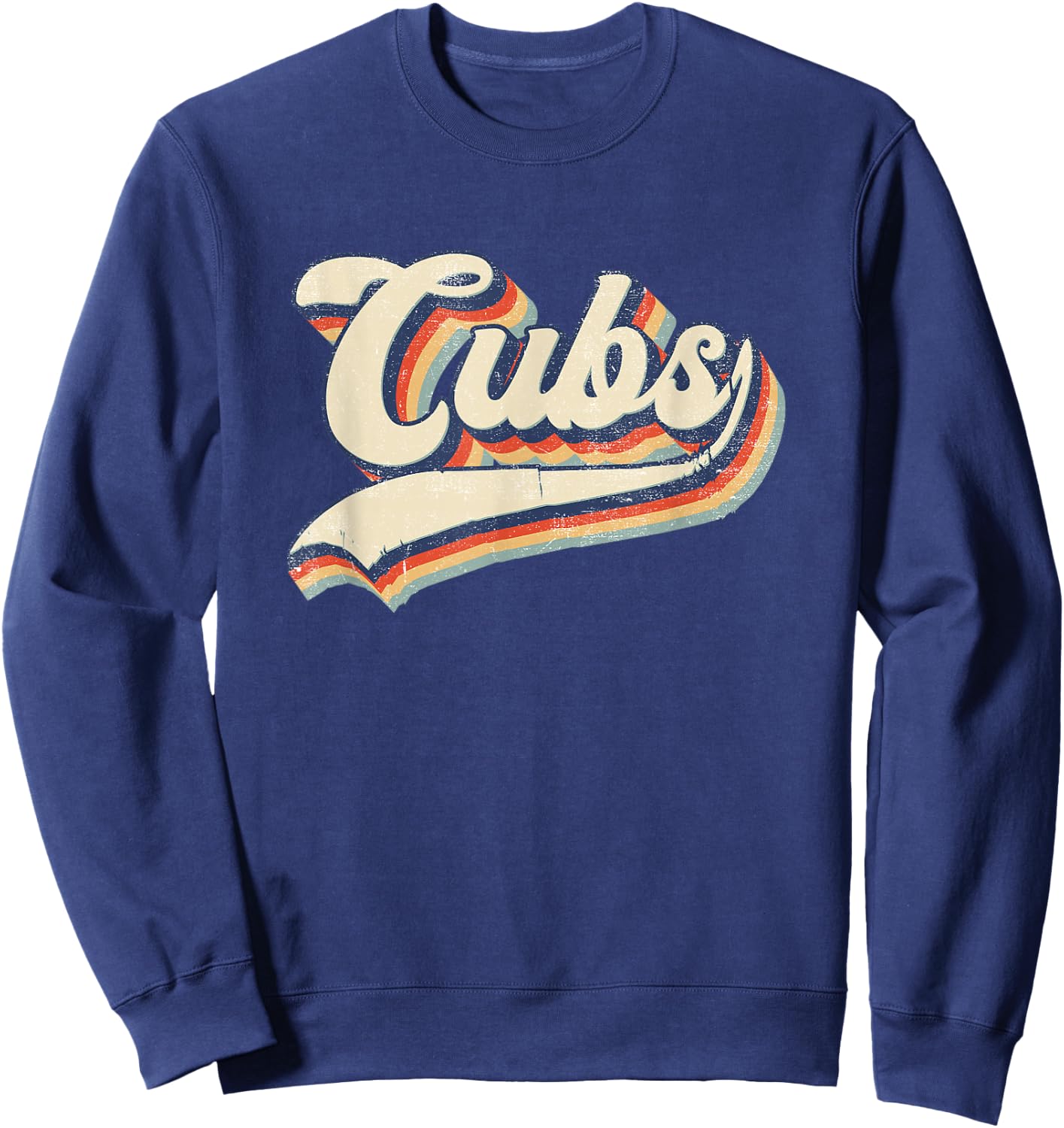Cubs Sports Name Vintage Retro Gift Men Women Boy Girl Sweatshirt - Sweatshirt | Navy