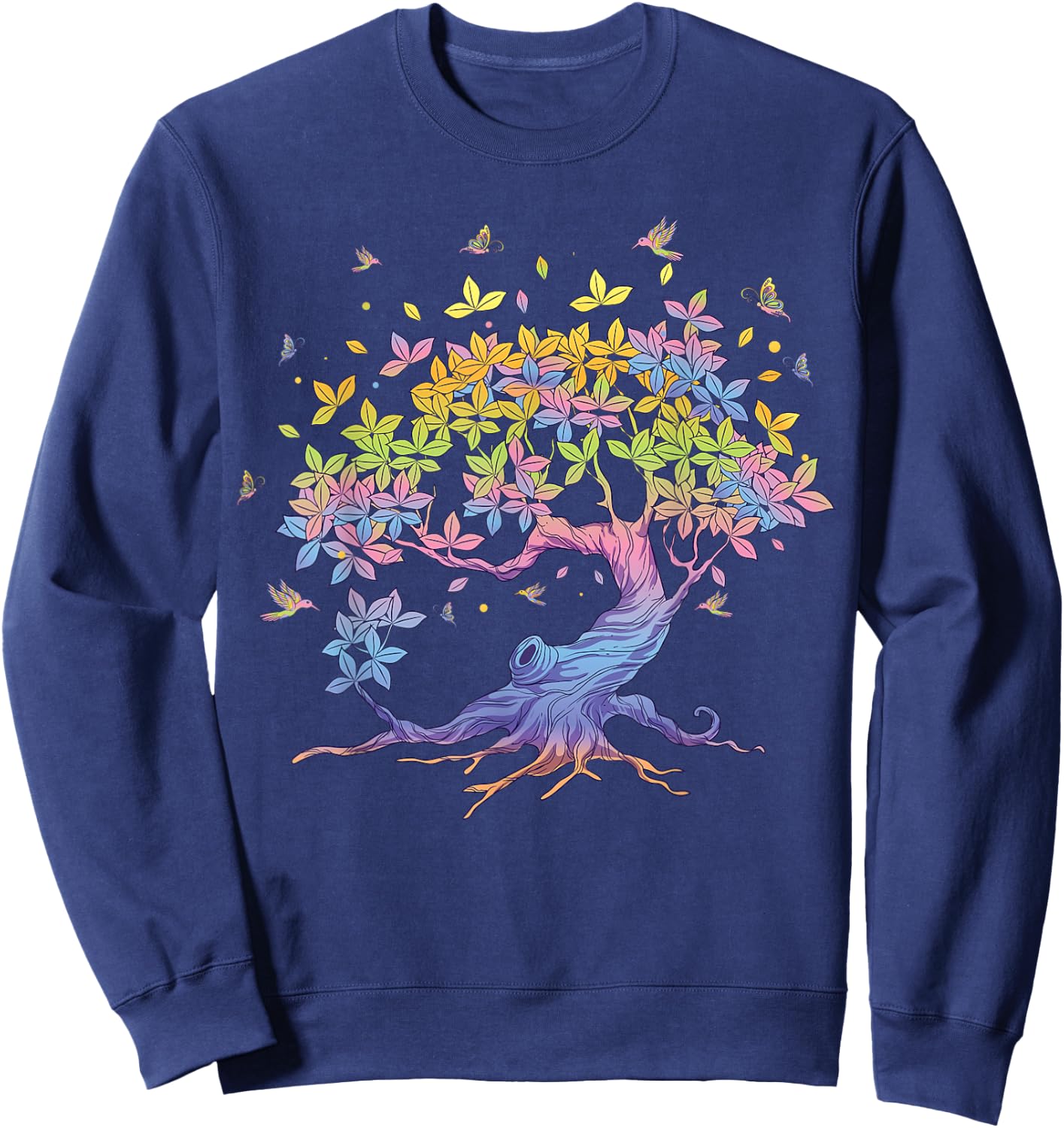 Colourful life is really good tree of life art Sweatshirt - Sweatshirt | Navy