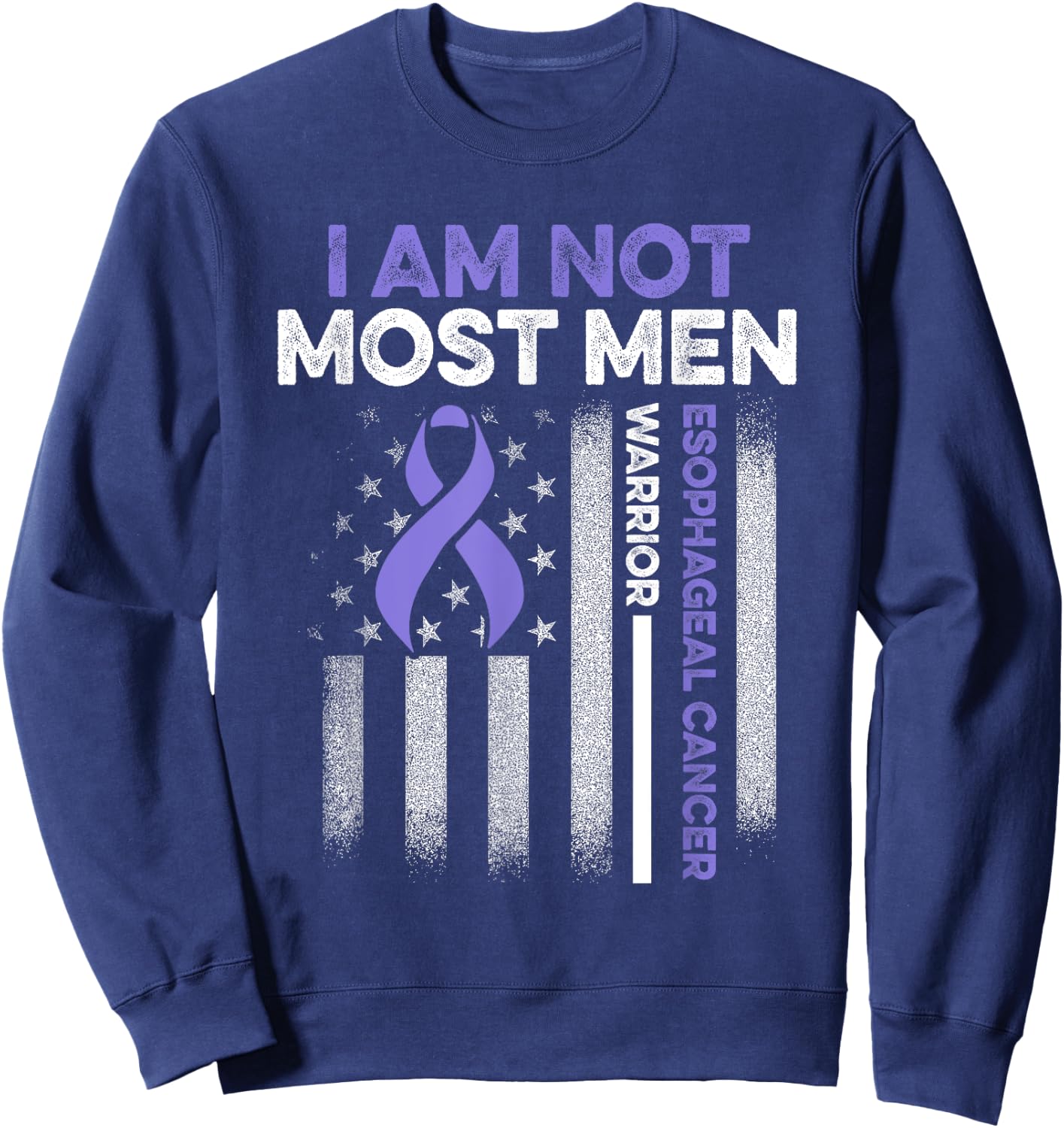 Esophageal Cancer Survivor Dose Esophagus Warrior Sweatshirt - Sweatshirt | Navy