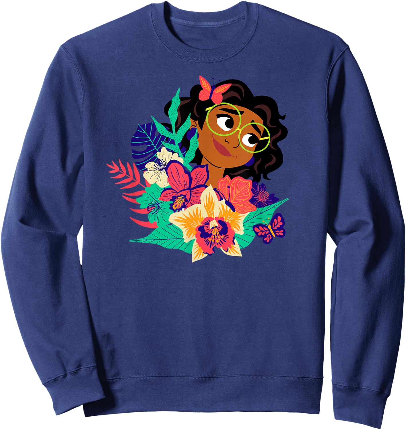 Disney Encanto Mirabel Flowers and Butterflies Paradiso Sweatshirt - Sweatshirt | Navy