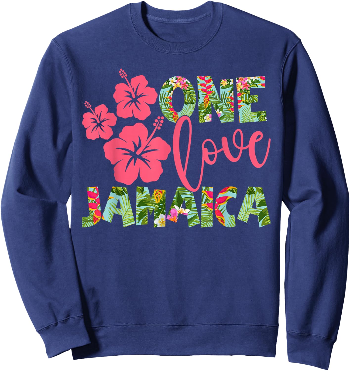 One Love Jamaica 2026 Caribbean Vacation Theme Family Group Sweatshirt - Sweatshirt | Navy