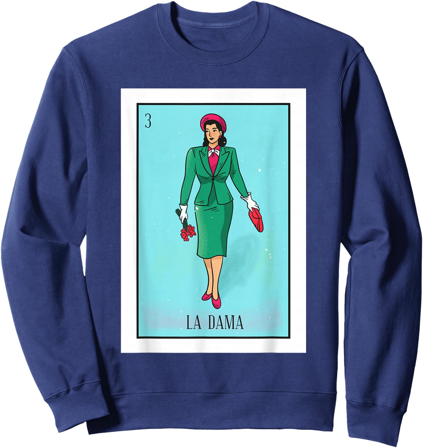 La Lady Lottery Gift La Donna Mexican Card Lottery Sweatshirt - Sweatshirt | Navy