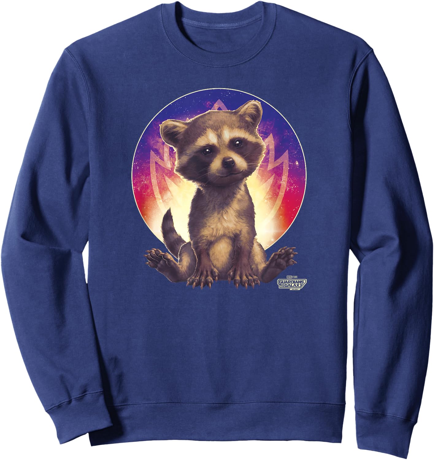 Marvel Guardians of the Galaxy Vol. 3 Baby Rocket Portrait Sweatshirt - Sweatshirt | Navy