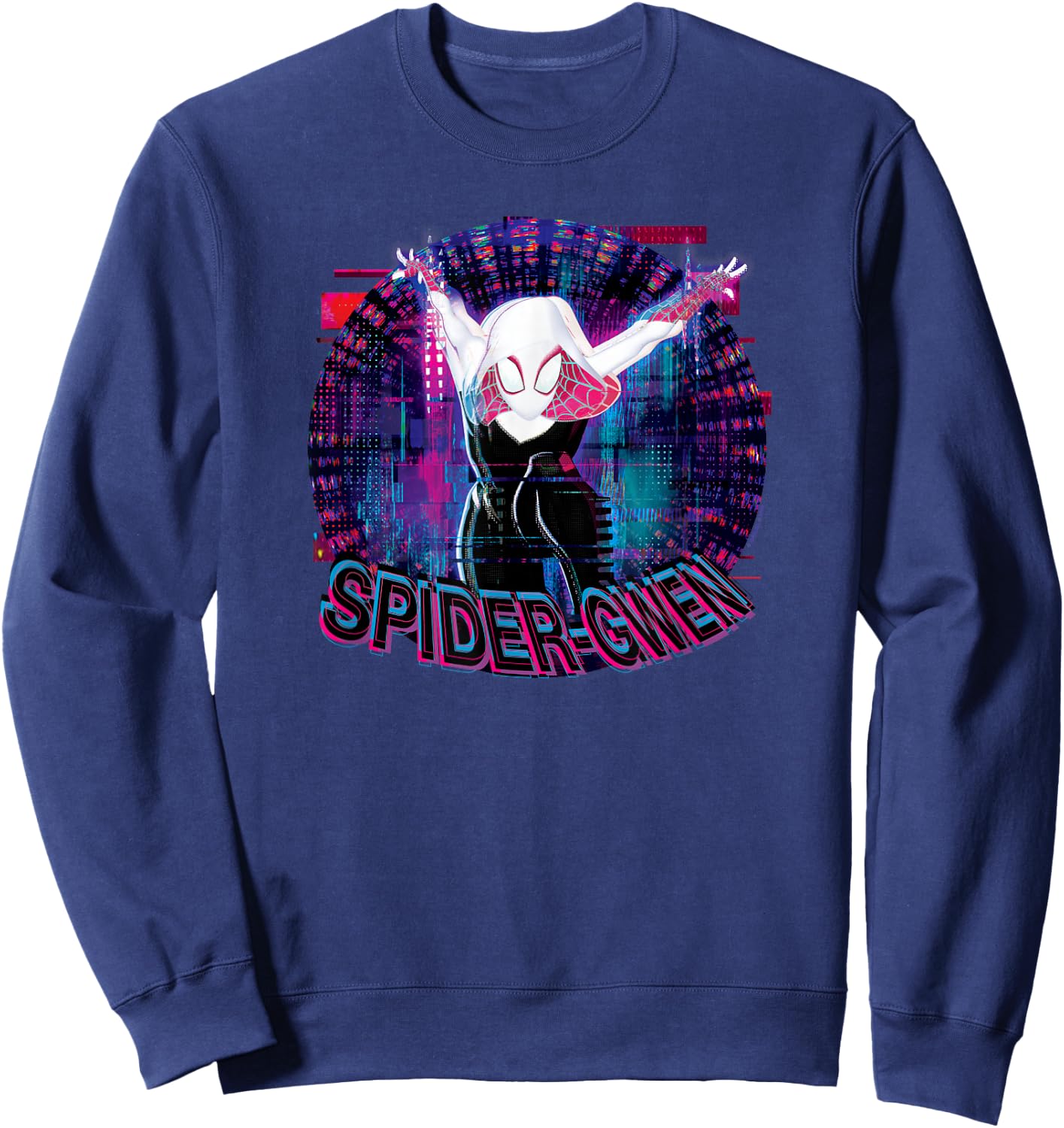 Marvel Spider-Man Across The Spider-Verse Part 1 Glitch Gwen Sweatshirt - Sweatshirt | Navy