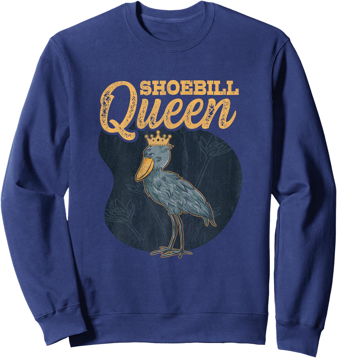 Shoebill Queen Design for a Shoebill stork lady Sweatshirt - Sweatshirt | Navy