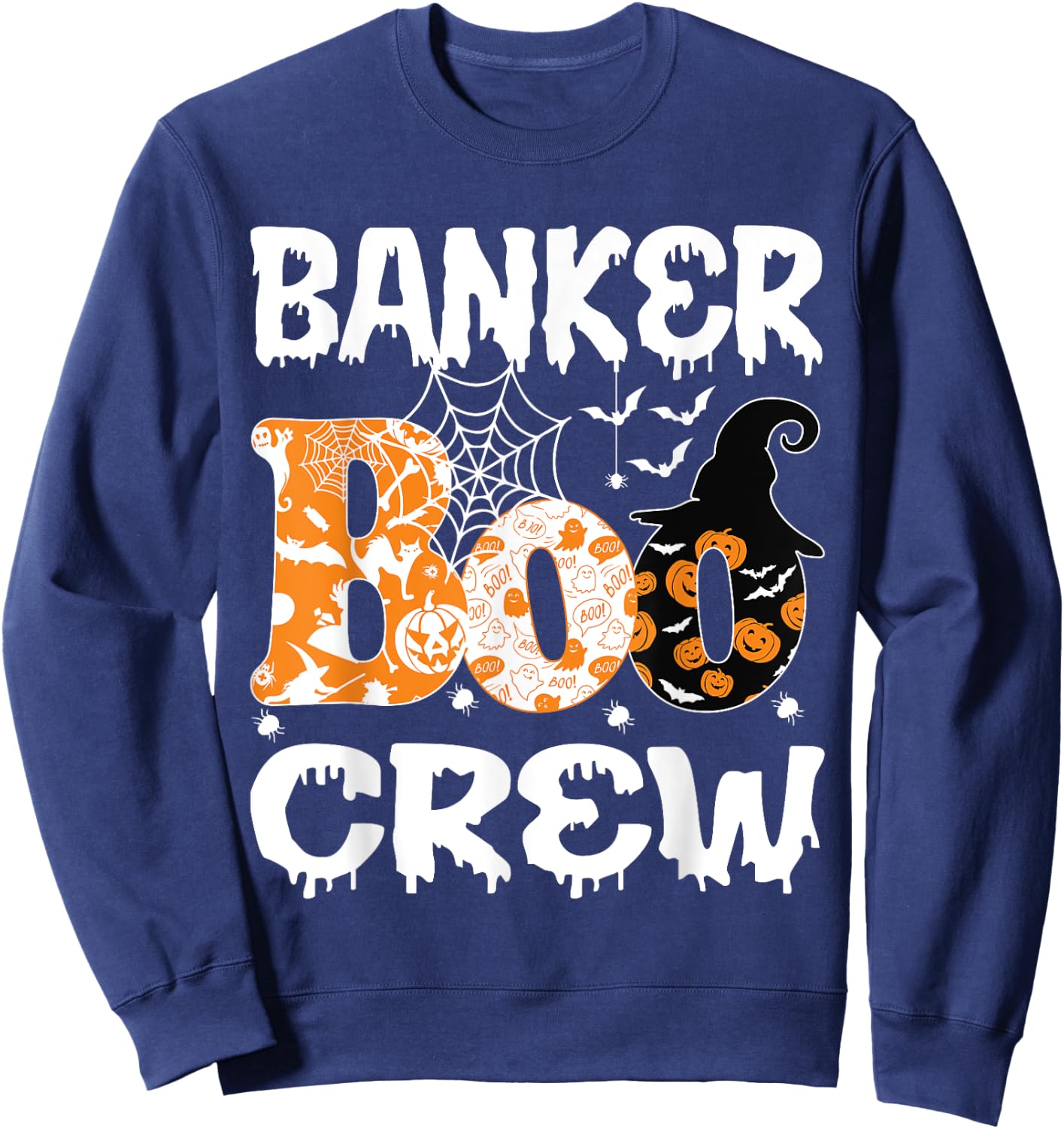 Banker Boo Crew banker halloween costume banker halloween Sweatshirt - Sweatshirt | Navy