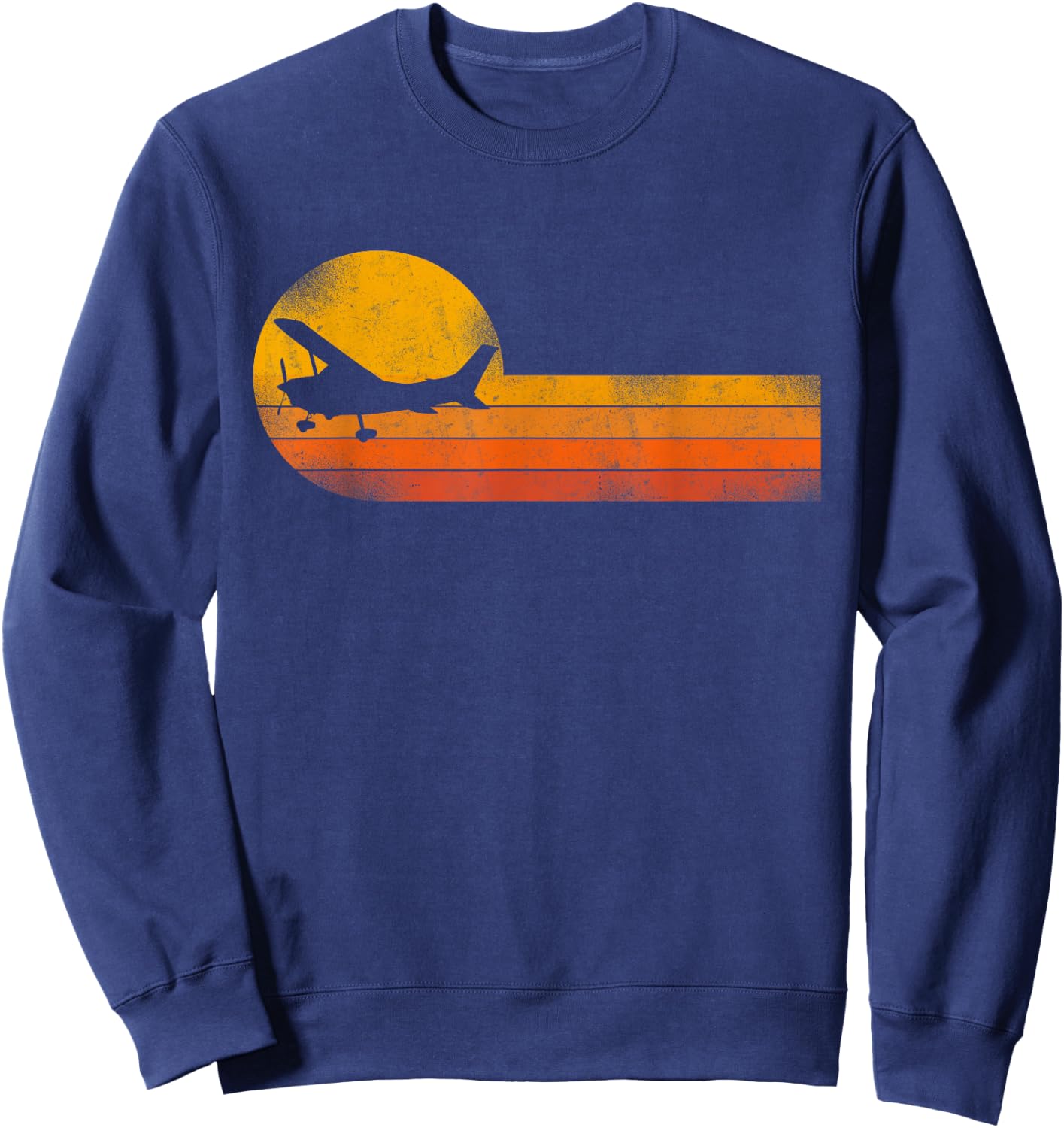 Airplane Pilot Vintage Sweatshirt - Sweatshirt | Navy