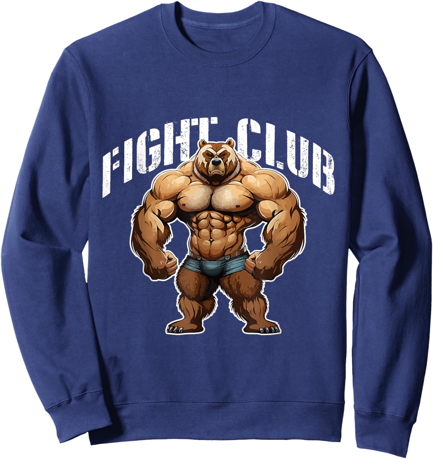 Bear Beast Muscles | Boxing Workout Gym MMA Fight Club Sweatshirt - Sweatshirt | Navy