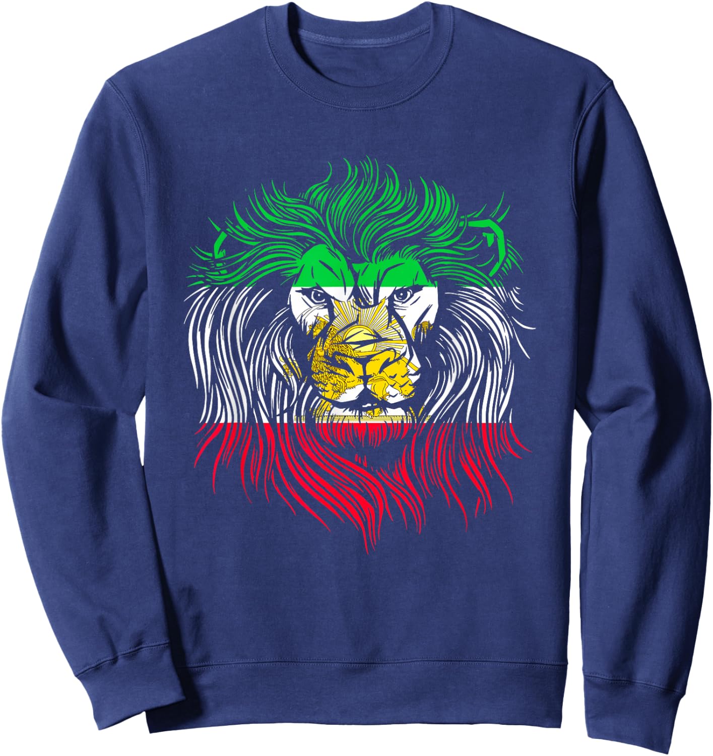 Lion Head Flag Iran Sweatshirt - Sweatshirt | Navy