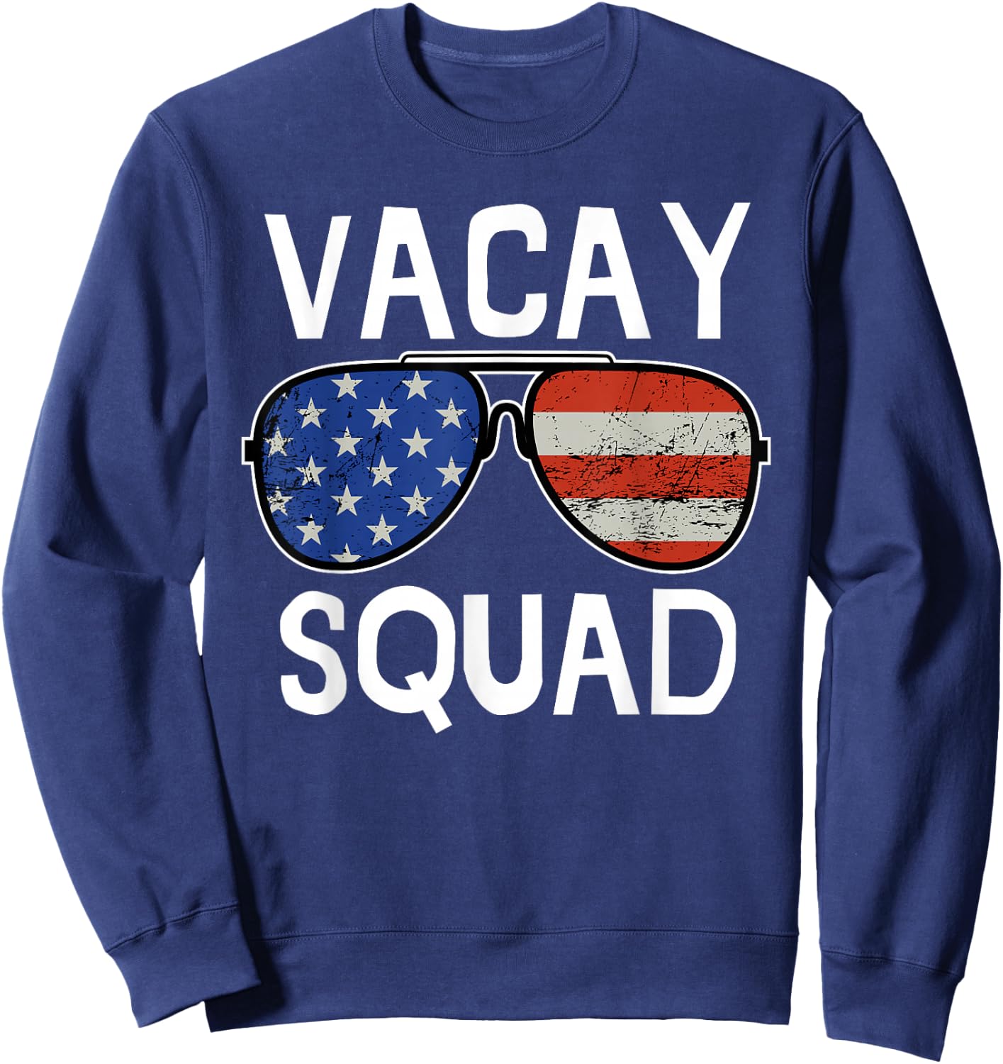Vacay Squad Summer Vacation Family Friends Trip Matching Sweatshirt - Sweatshirt | Navy
