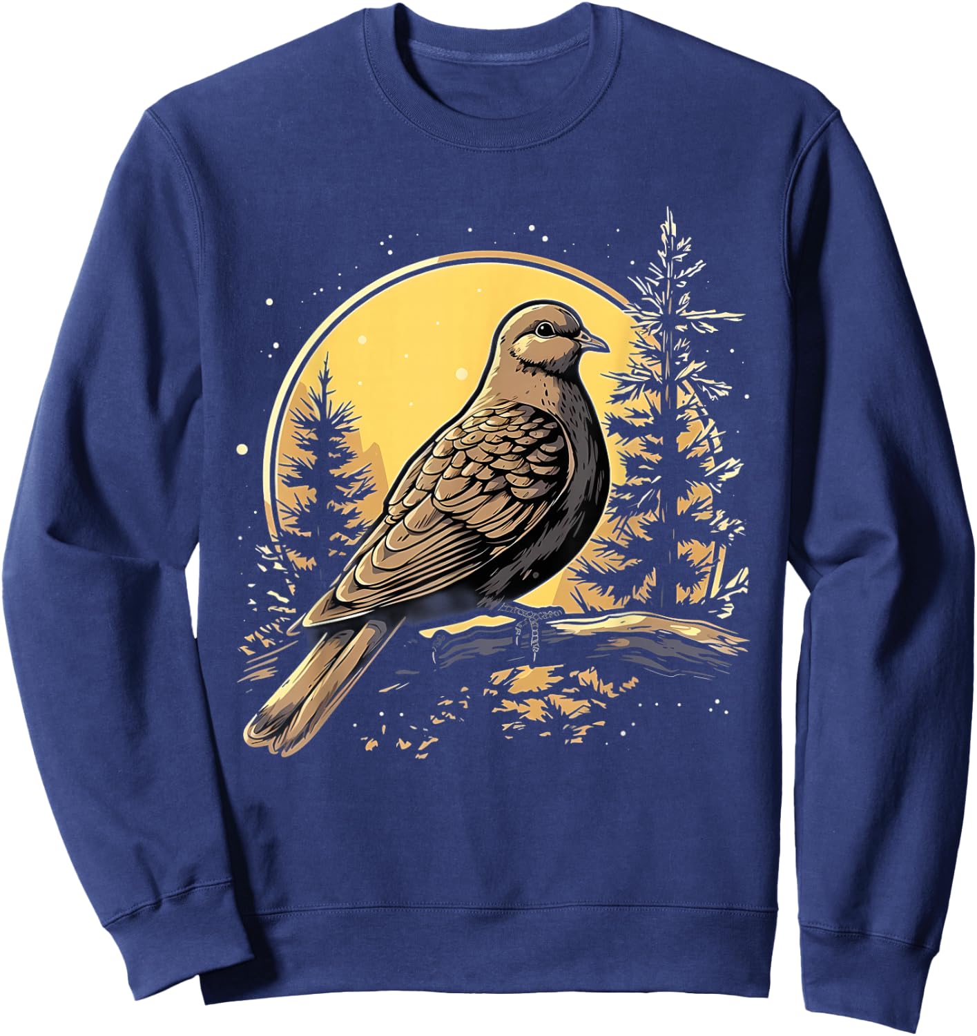 Retro Style Mourning Dove Sweatshirt - Sweatshirt | Navy