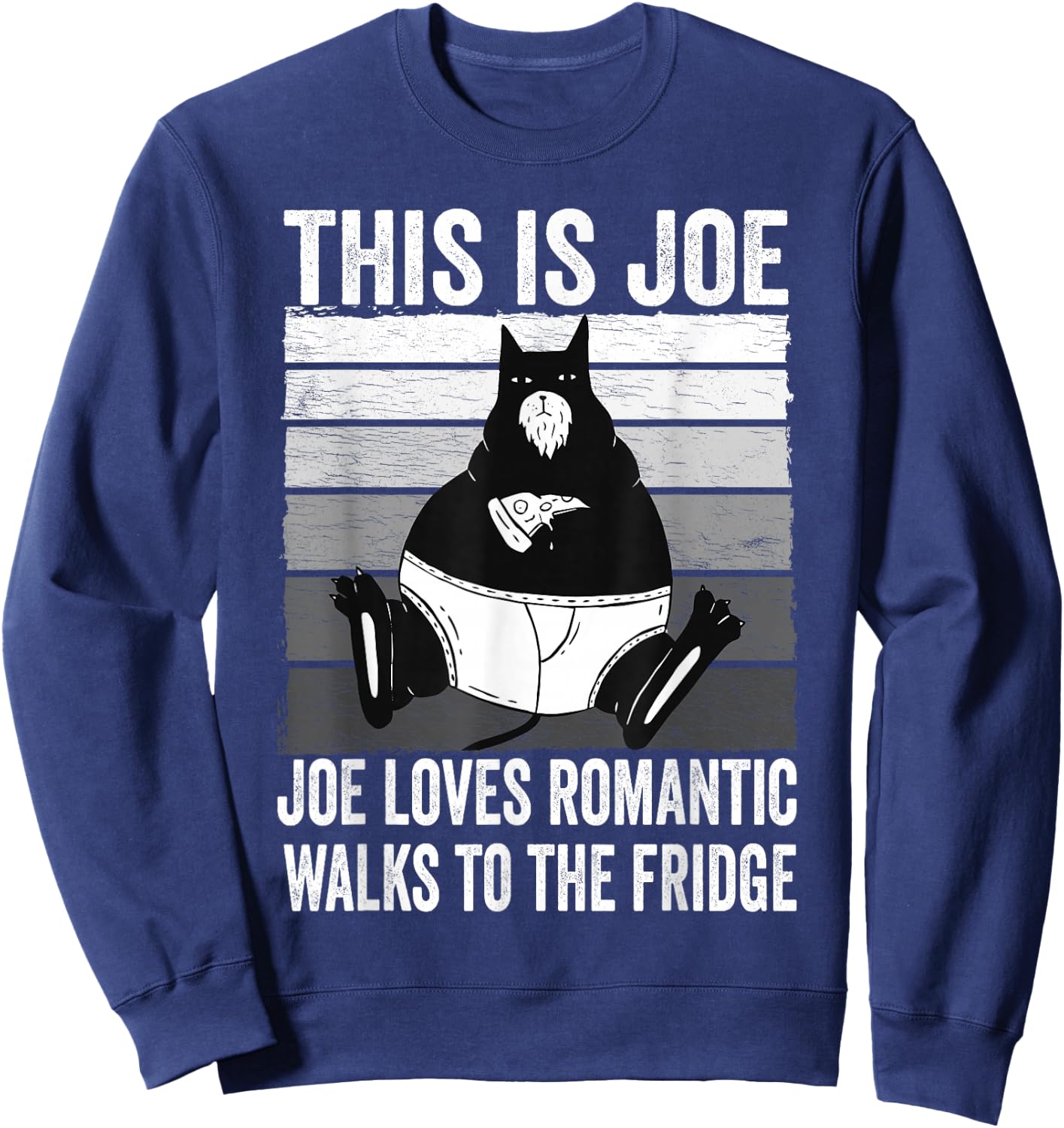 This Is Joe Fat Vintage Cat Sweatshirt - Sweatshirt | Navy