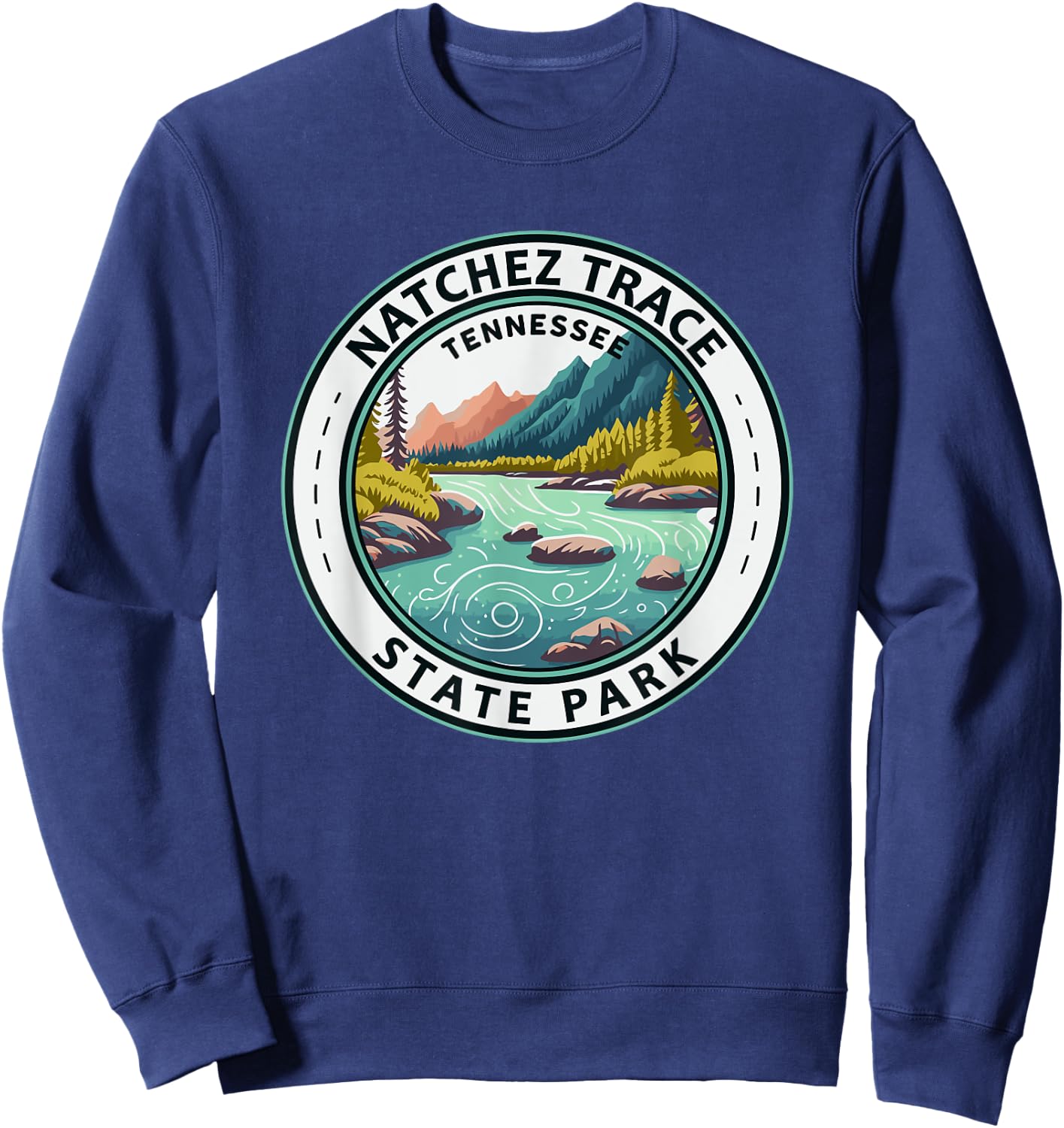 Natchez Trace State Park Tennessee Badge Vintage Sweatshirt - Sweatshirt | Navy