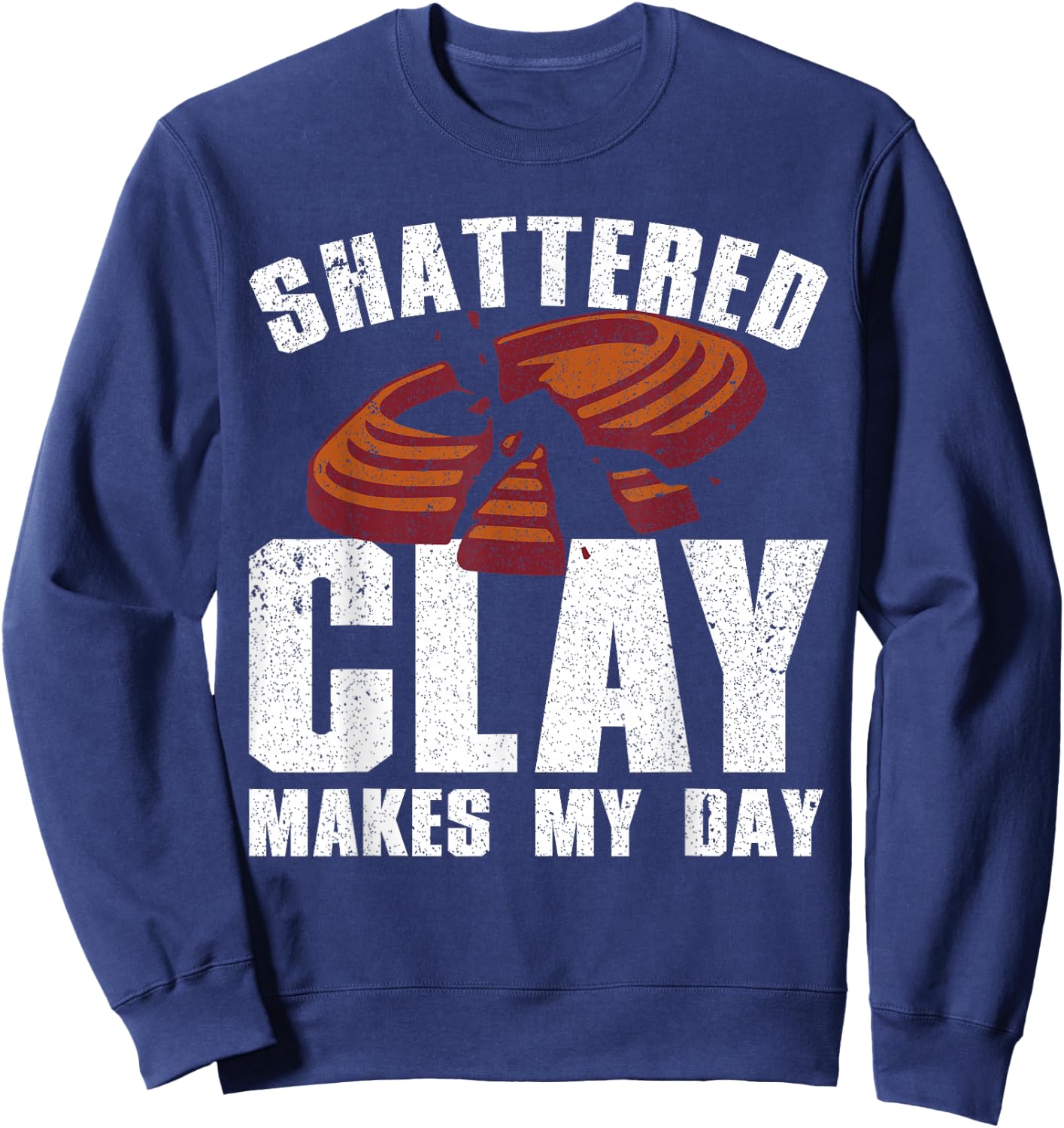 Cool Trap Shooting Art Women Clay Skeet Trap Shooter Sweatshirt - Sweatshirt | Navy