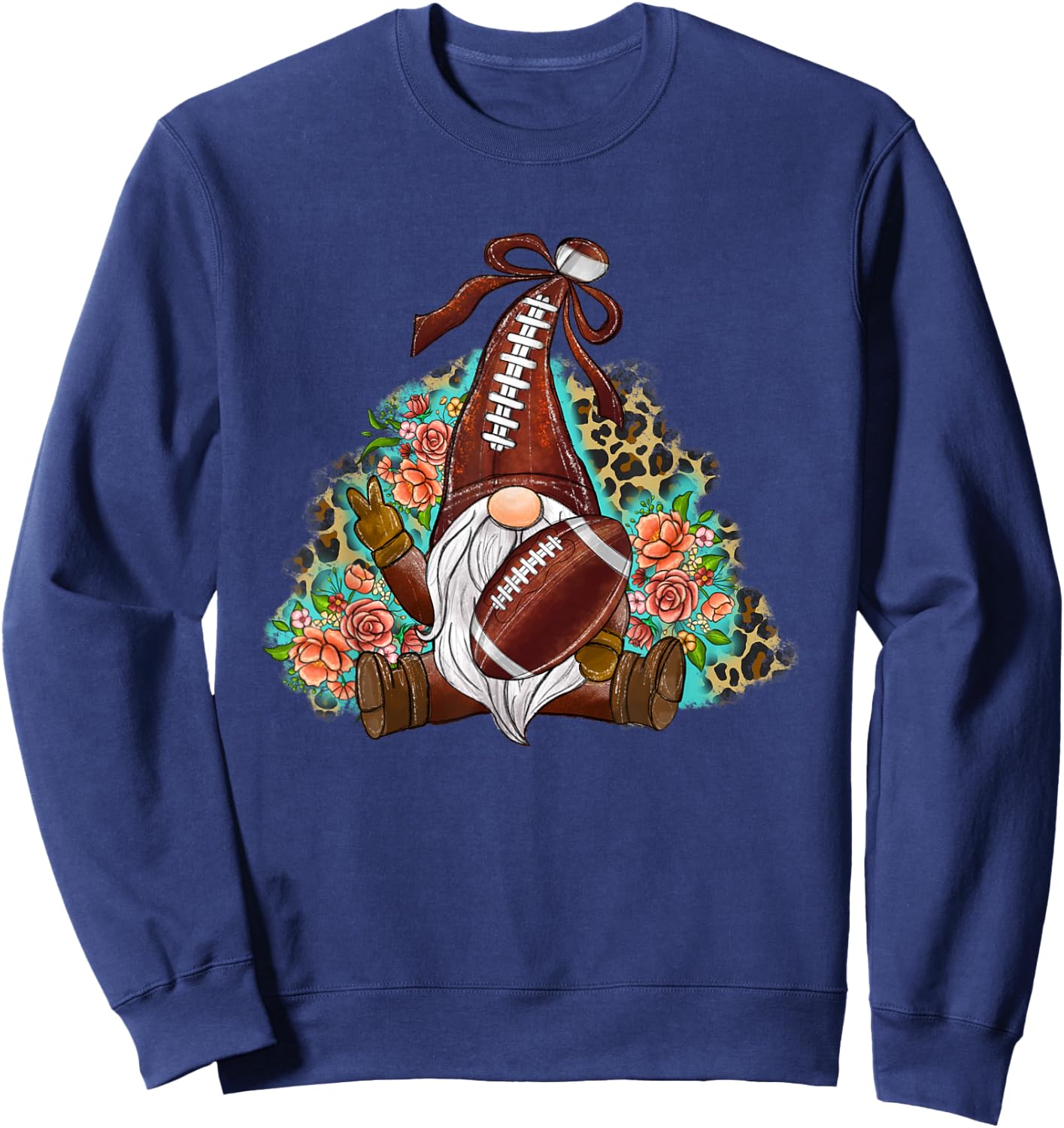 sunday Game Football gnome player sports football watching Sweatshirt - Sweatshirt | Navy
