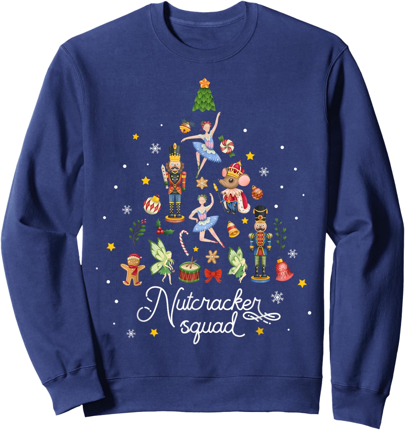 Christmas Nutcracker Squad Ballet Dance Women Kids Girls Sweatshirt - Sweatshirt | Navy