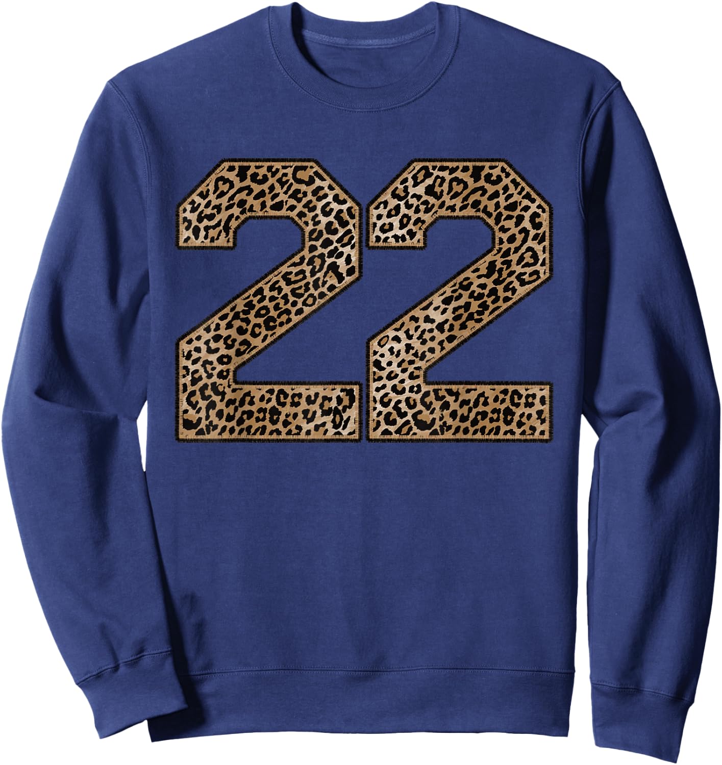Leopard Number 22 Athlete Sports Jersey Supporter Fanwear Sweatshirt - Sweatshirt | Navy