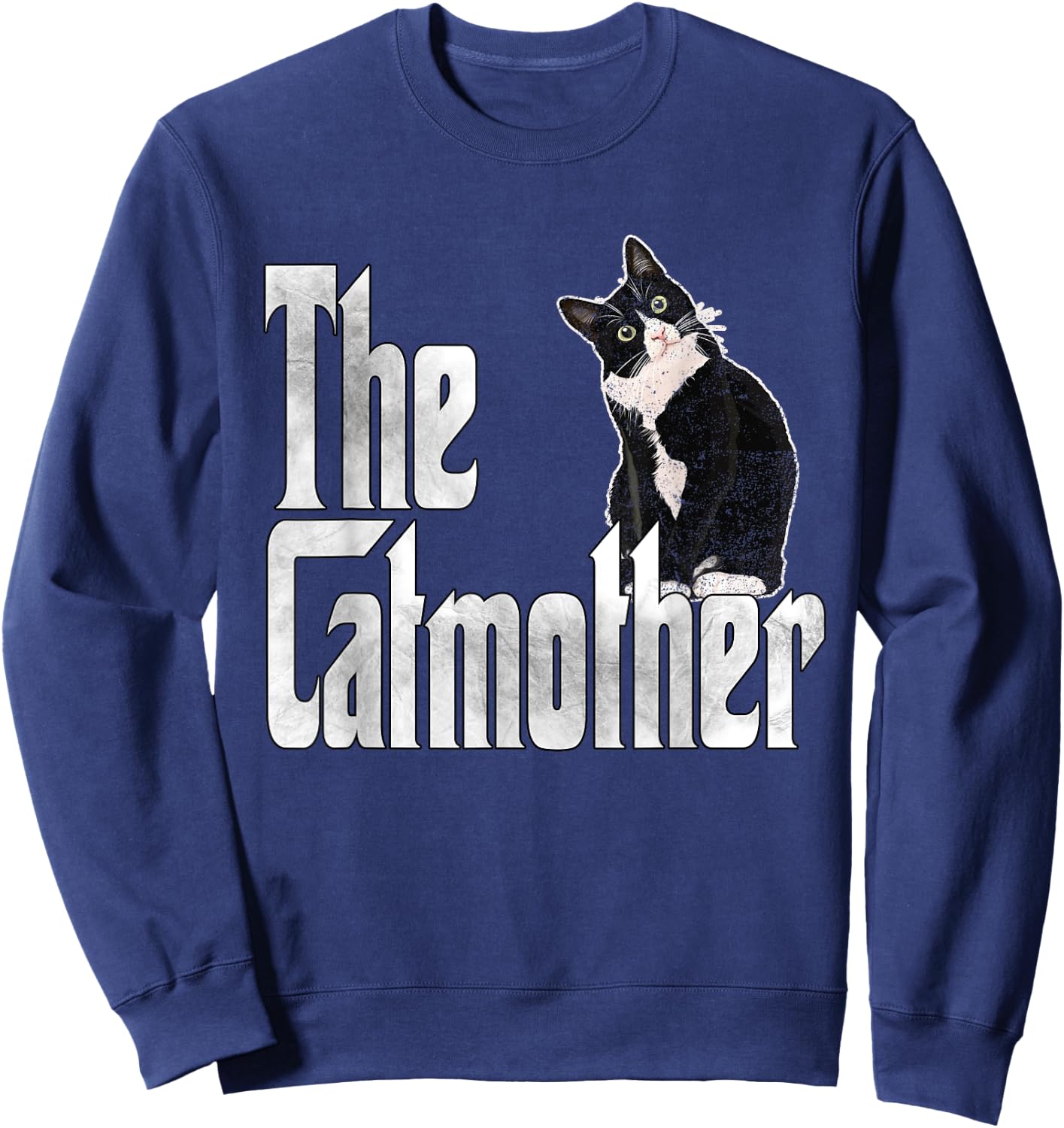 Cat Mother The Catmother Crazy Cat Mom Mama Women Sweatshirt - Sweatshirt | Navy