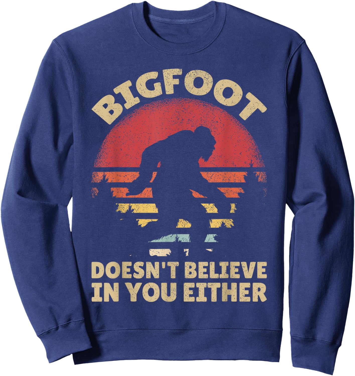 Bigfoot Costume Kids Sasquatch Outfit Big Foot Bigfoot Sweatshirt - Sweatshirt | Navy