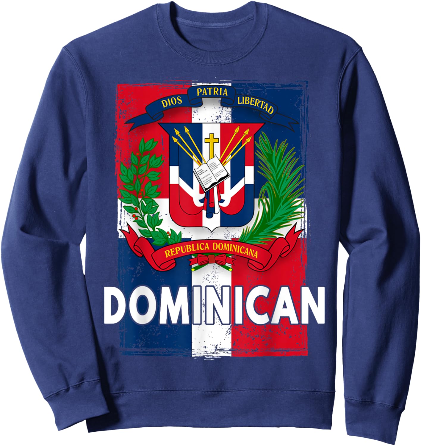Coat of Arms Republica Dominicana & Dominican Flag Outfit Sweatshirt - Sweatshirt | Navy