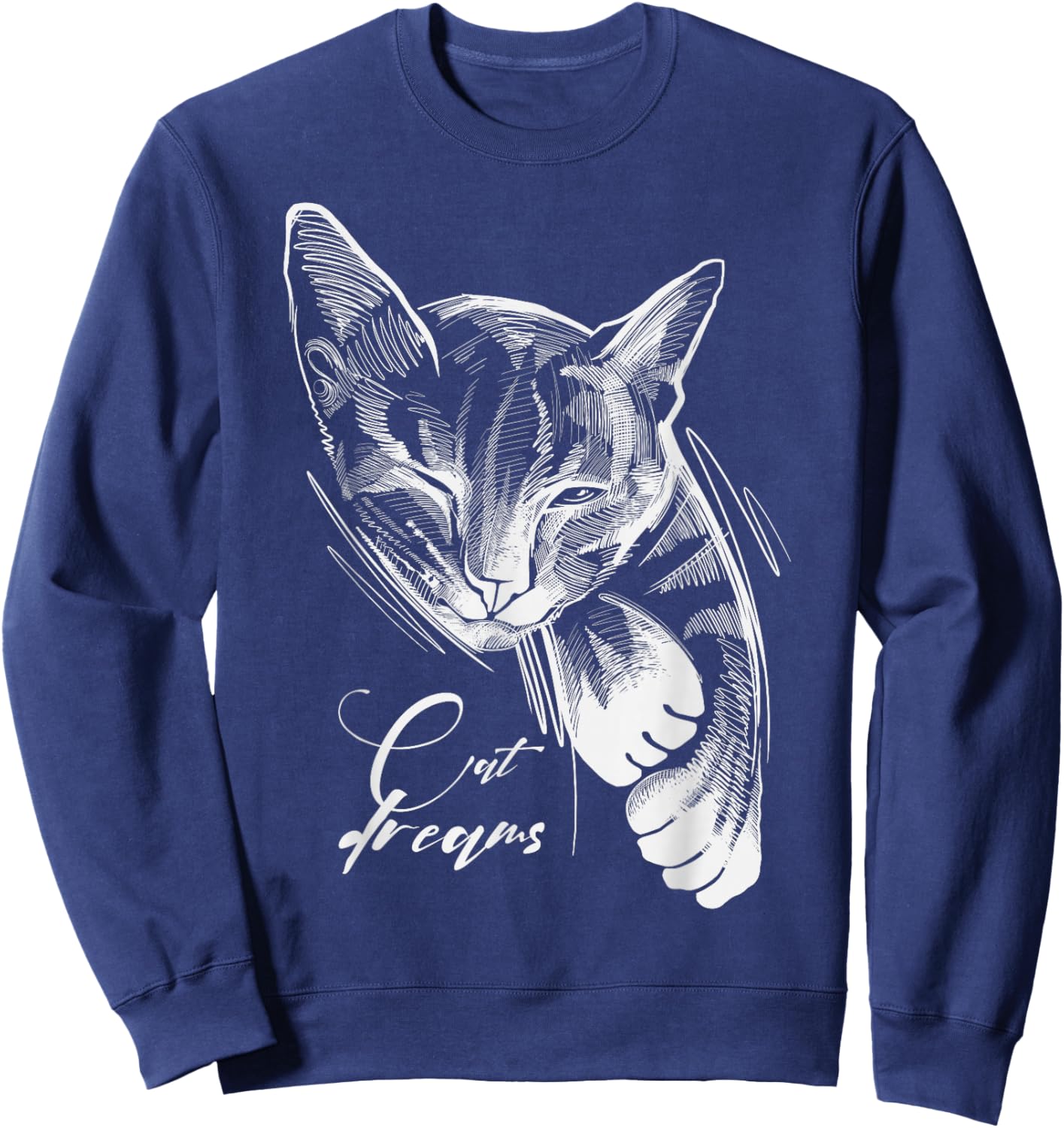 Sleeping Cat Dreams Sweatshirt - Sweatshirt | Navy