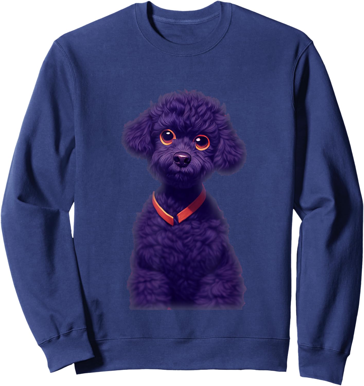 Cute And Adorable Black Toy Poodle Dog Sweatshirt - Sweatshirt | Navy