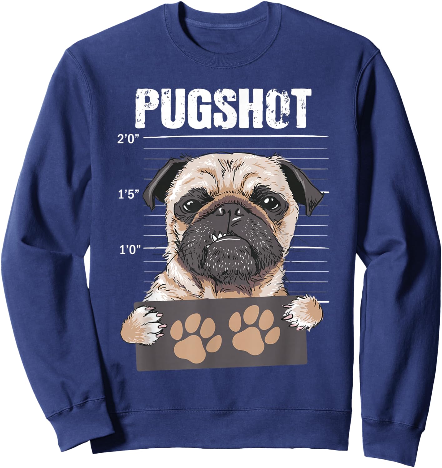 Pugshot - Puppy Lover Pug Owner Dog Owner Pet Breeder Women Kids Sweatshirt - Sweatshirt | Navy