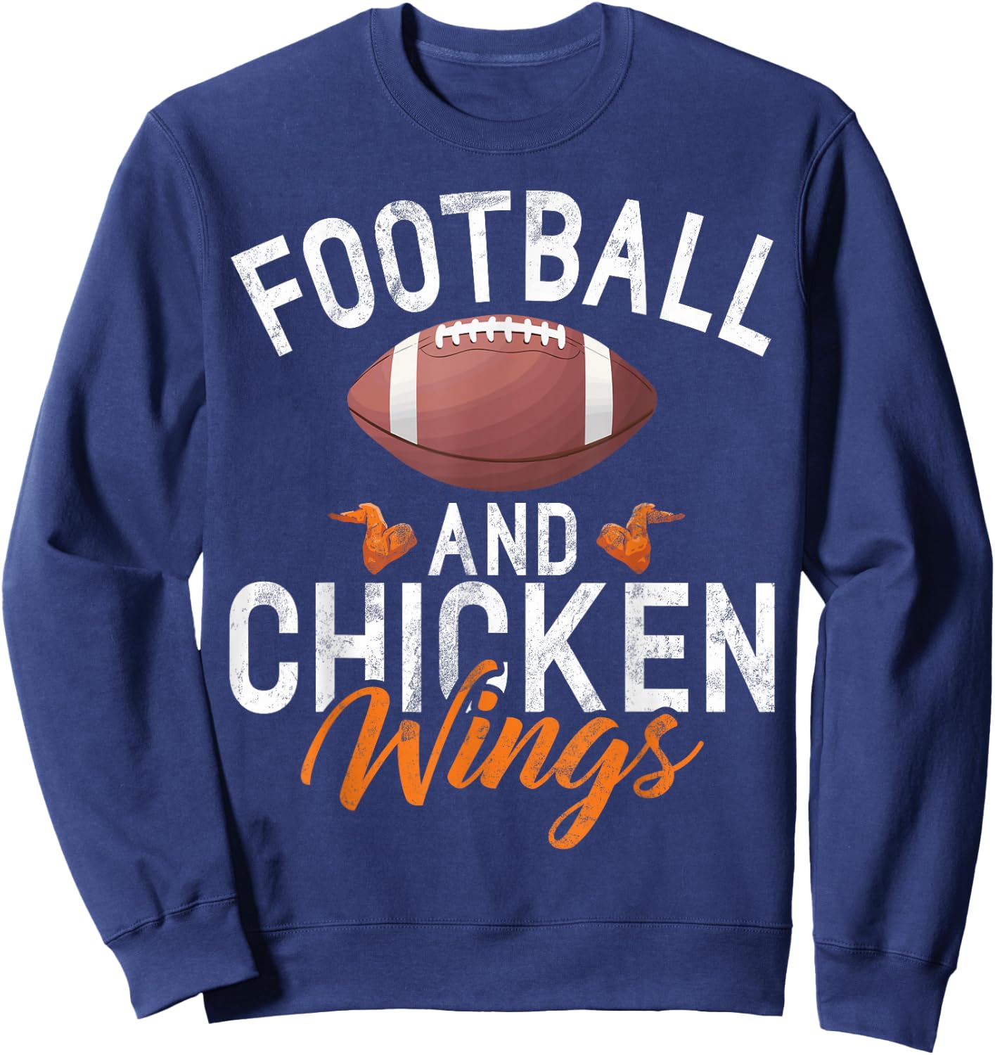Football and Chicken Wings Sweatshirt - Sweatshirt | Navy
