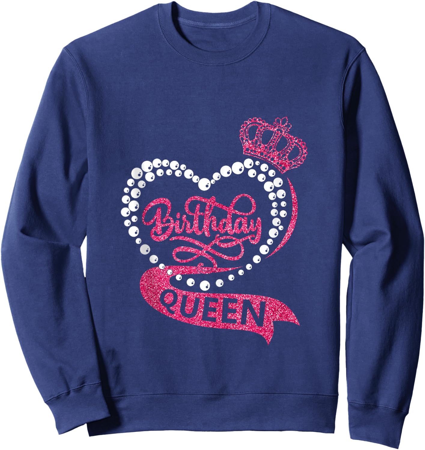 Birthday Queen Squad It's My Birthday Girls Women Matching Sweatshirt - Sweatshirt | Navy