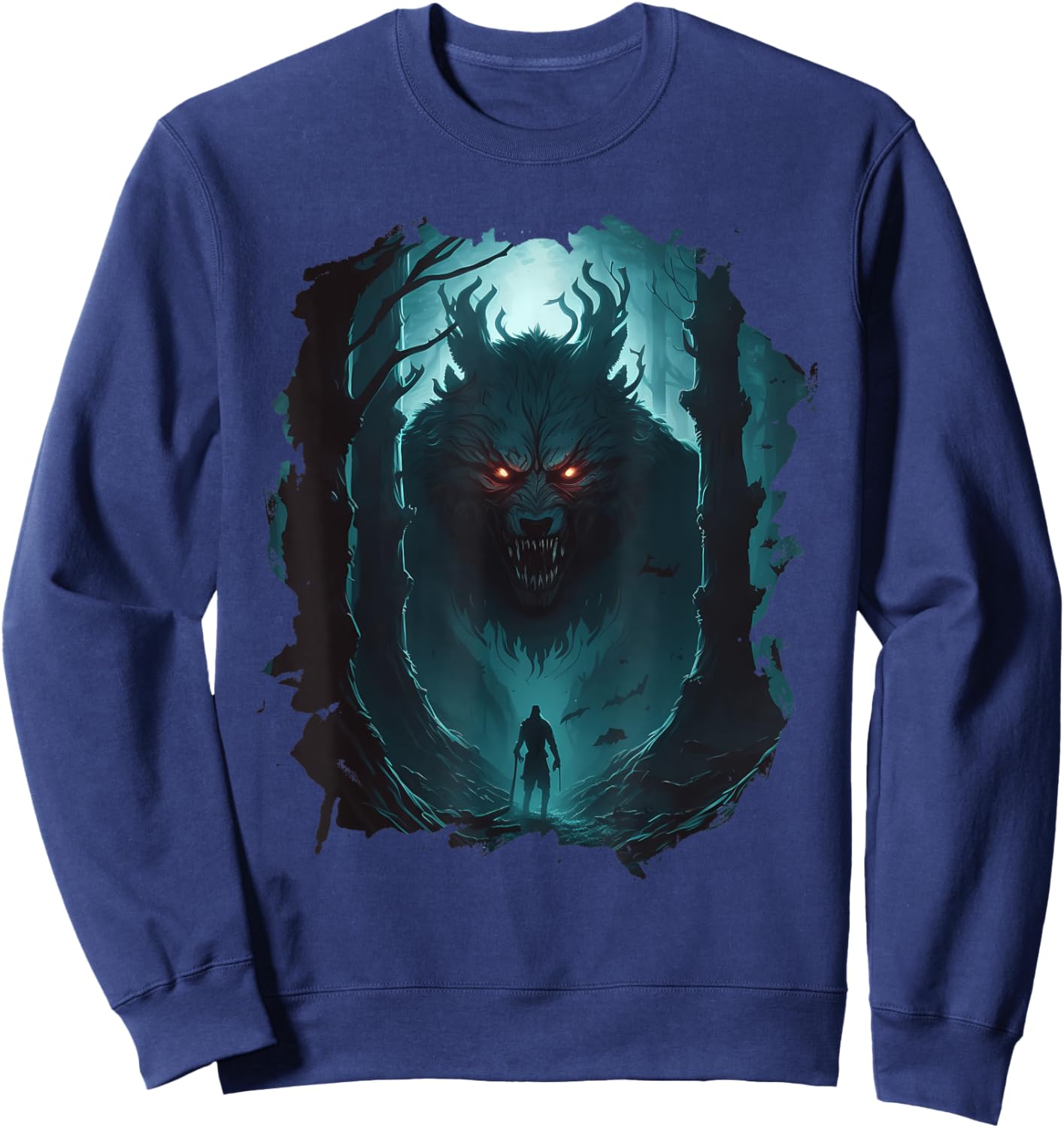 Shadowhunters in the darkest forest a legend wolf Sweatshirt - Sweatshirt | Navy