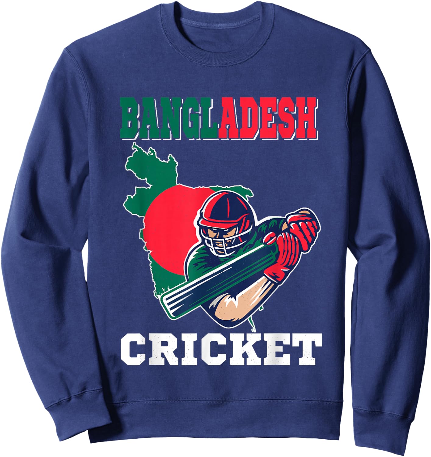 Bangladesh Cricket Player Flag Jersey Bangladeshi Sports Sweatshirt - Sweatshirt | Navy