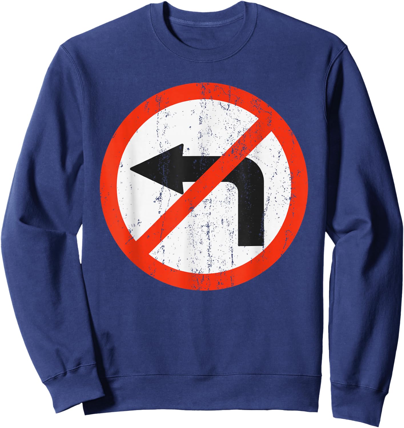 Vintage Road Signs Funny Traffic Signs Halloween Costume Sweatshirt - Sweatshirt | Navy