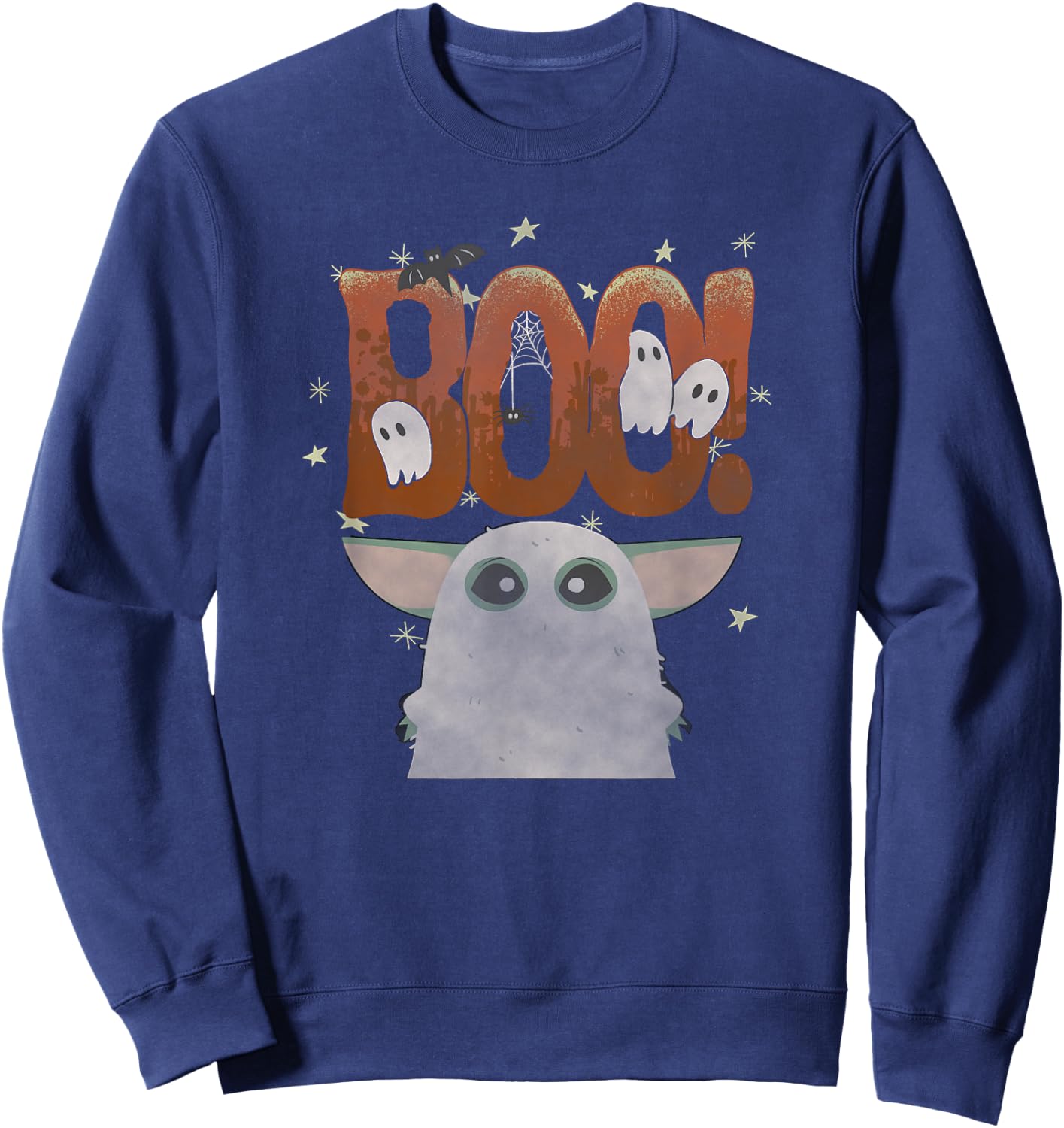 Star Wars: The Mandalorian Halloween Grogu Ghost Boo! Sweatshirt - Sweatshirt | Navy