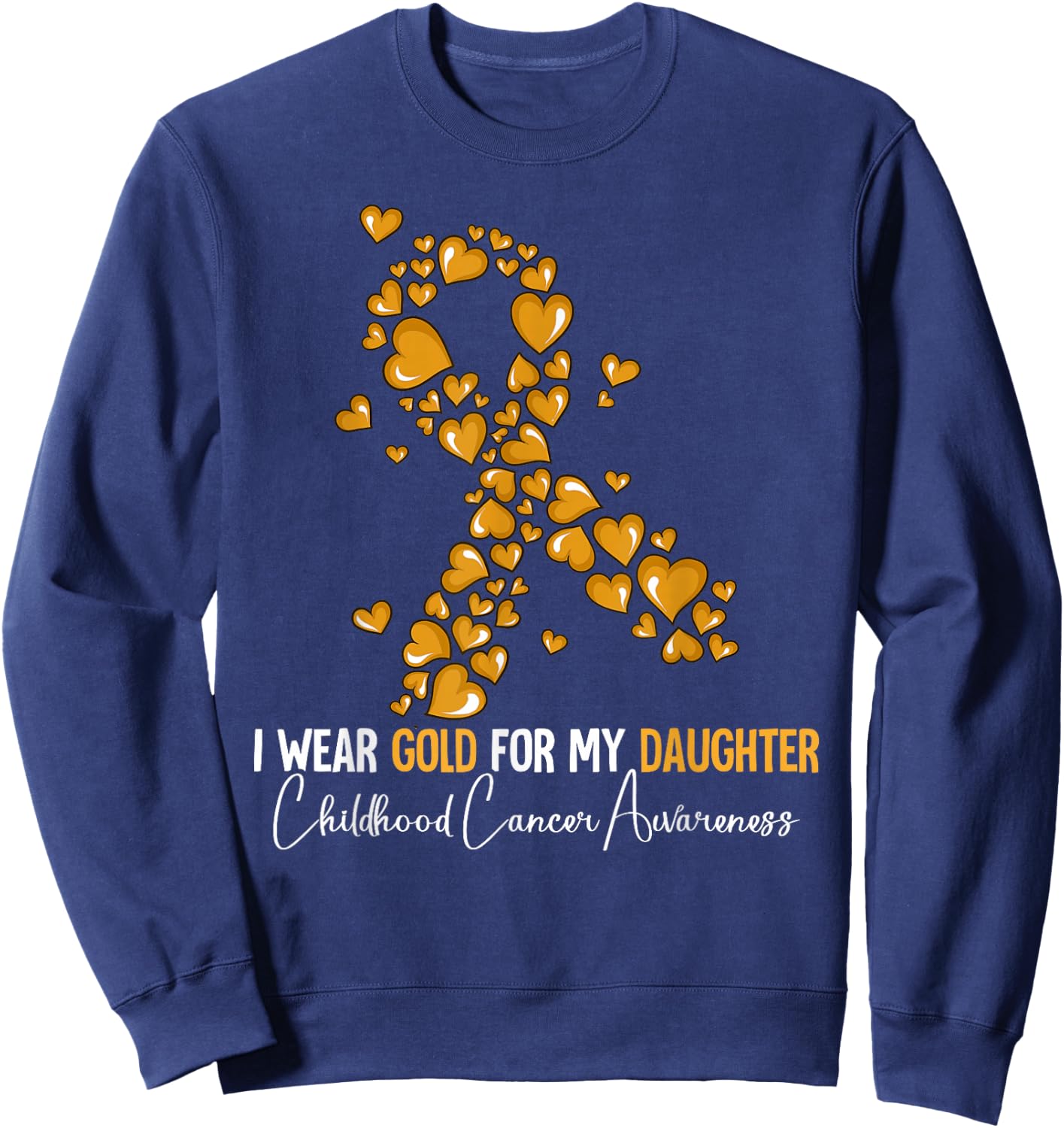 Daughter Childhood Cancer Awareness Sweatshirt - Sweatshirt | Navy