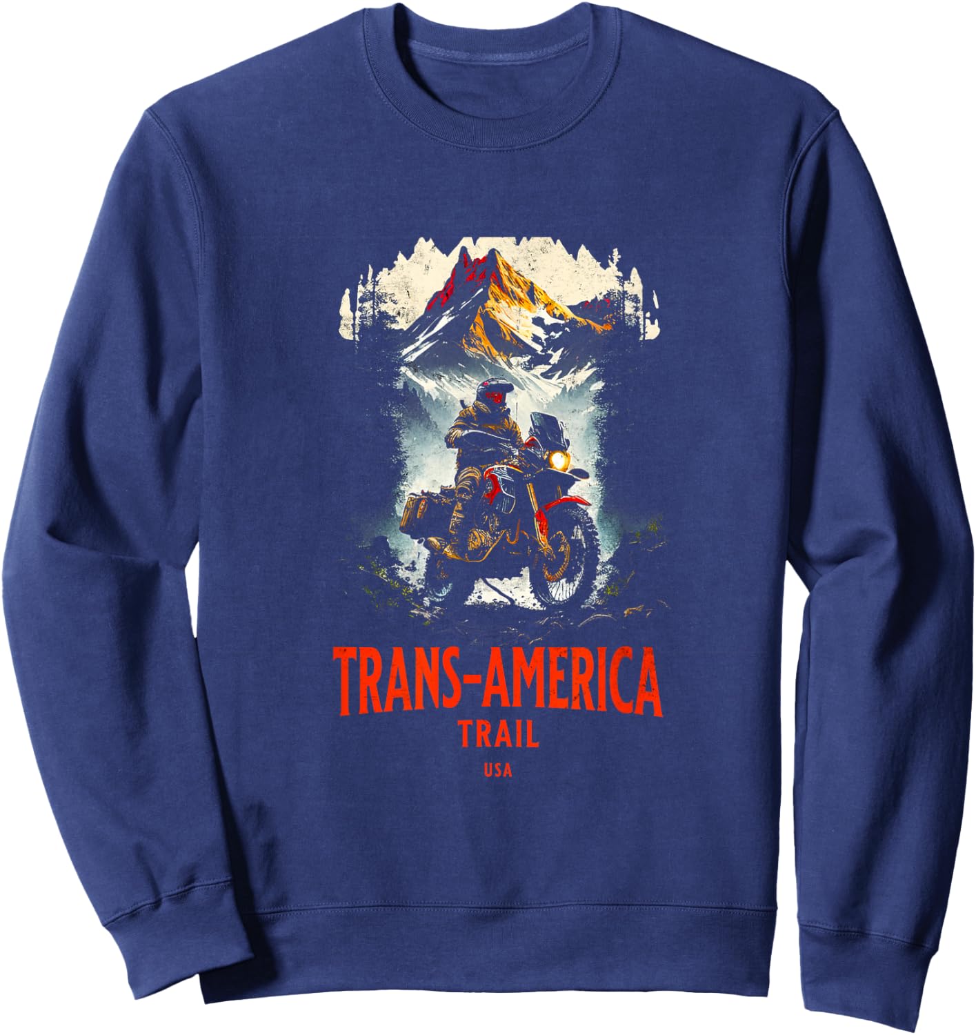 Adventure Motorcycle Gear Trans America Trail Sweatshirt - Sweatshirt | Navy