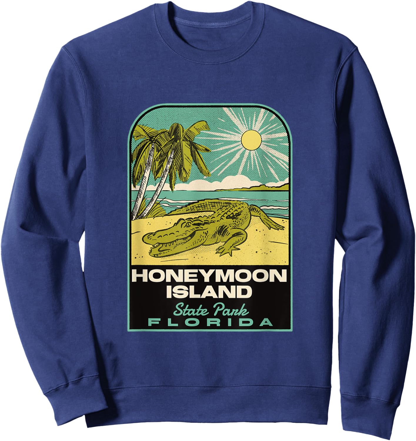 Honeymoon Island State Park FL Vintage Travel Sweatshirt - Sweatshirt | Navy