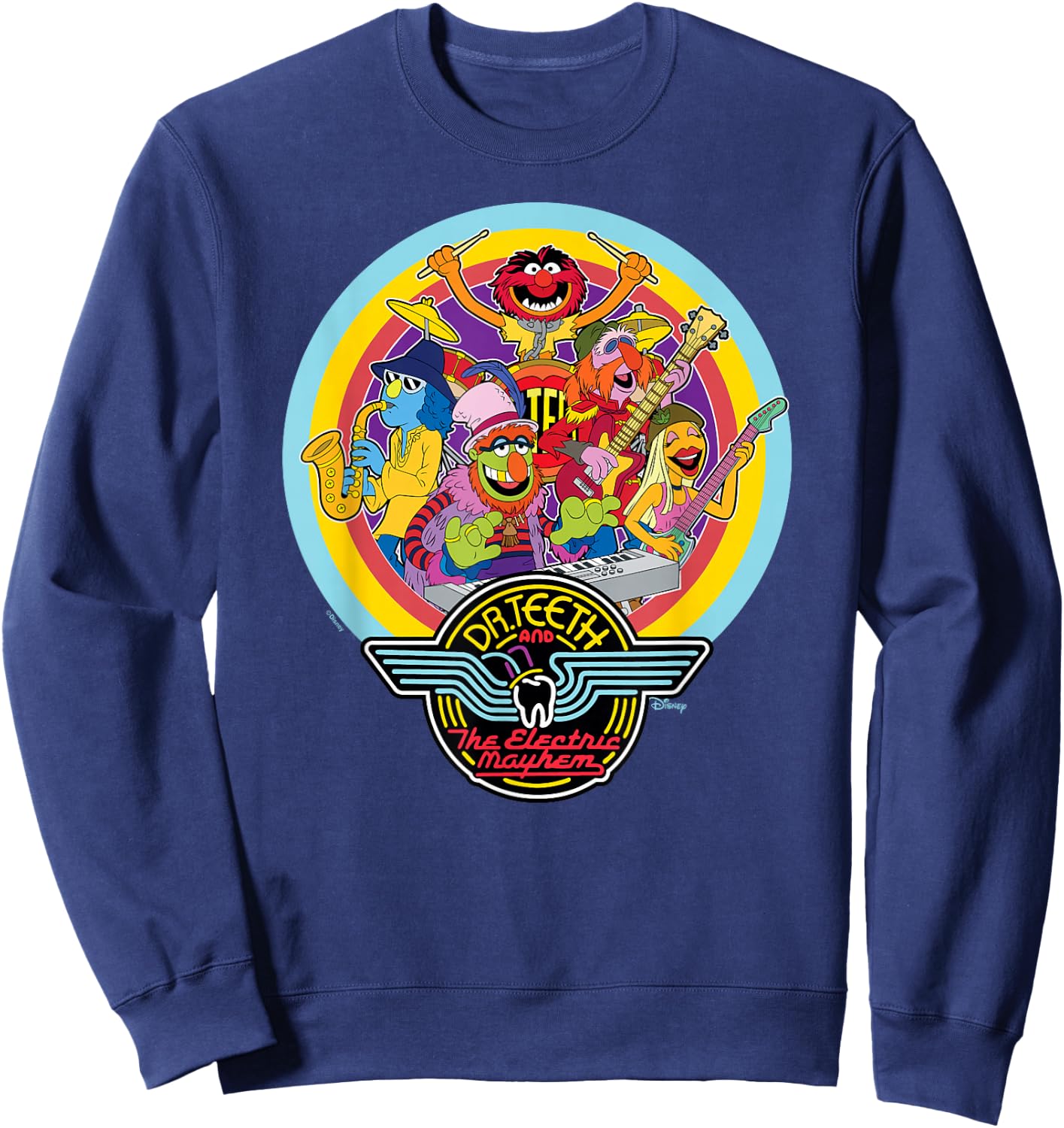 The Muppets - Dr. Teeth Badge Sweatshirt - Sweatshirt | Navy