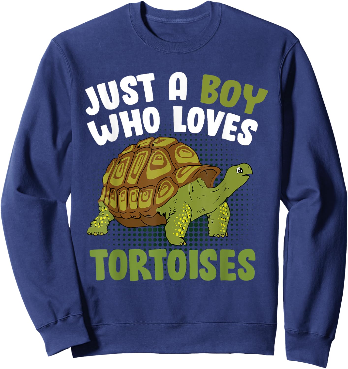 Just A Boy Who Loves Tortoises Men Reptile Turtle Sweatshirt - Sweatshirt | Navy