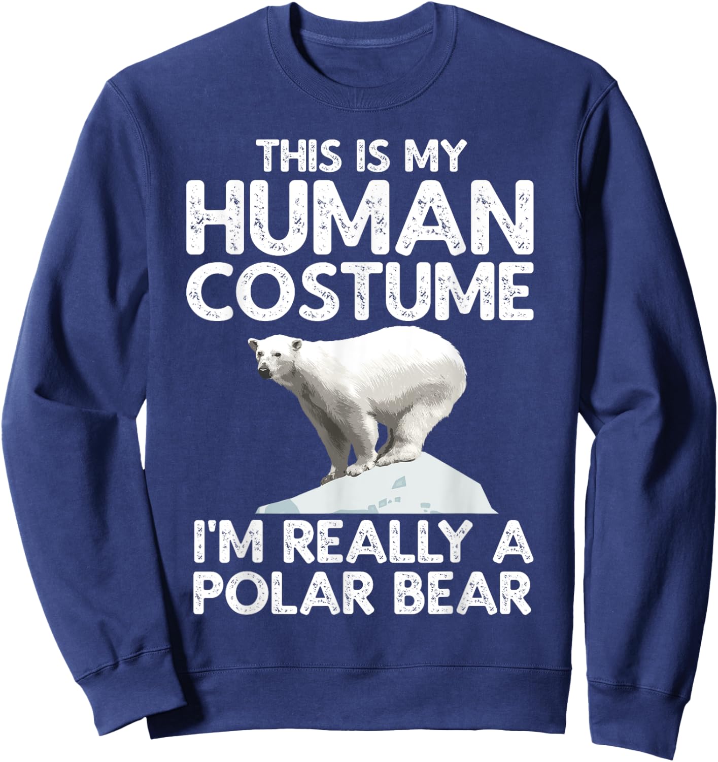 Cool Polar Bear Women Human Costume Animal Halloween Sweatshirt - Sweatshirt | Navy