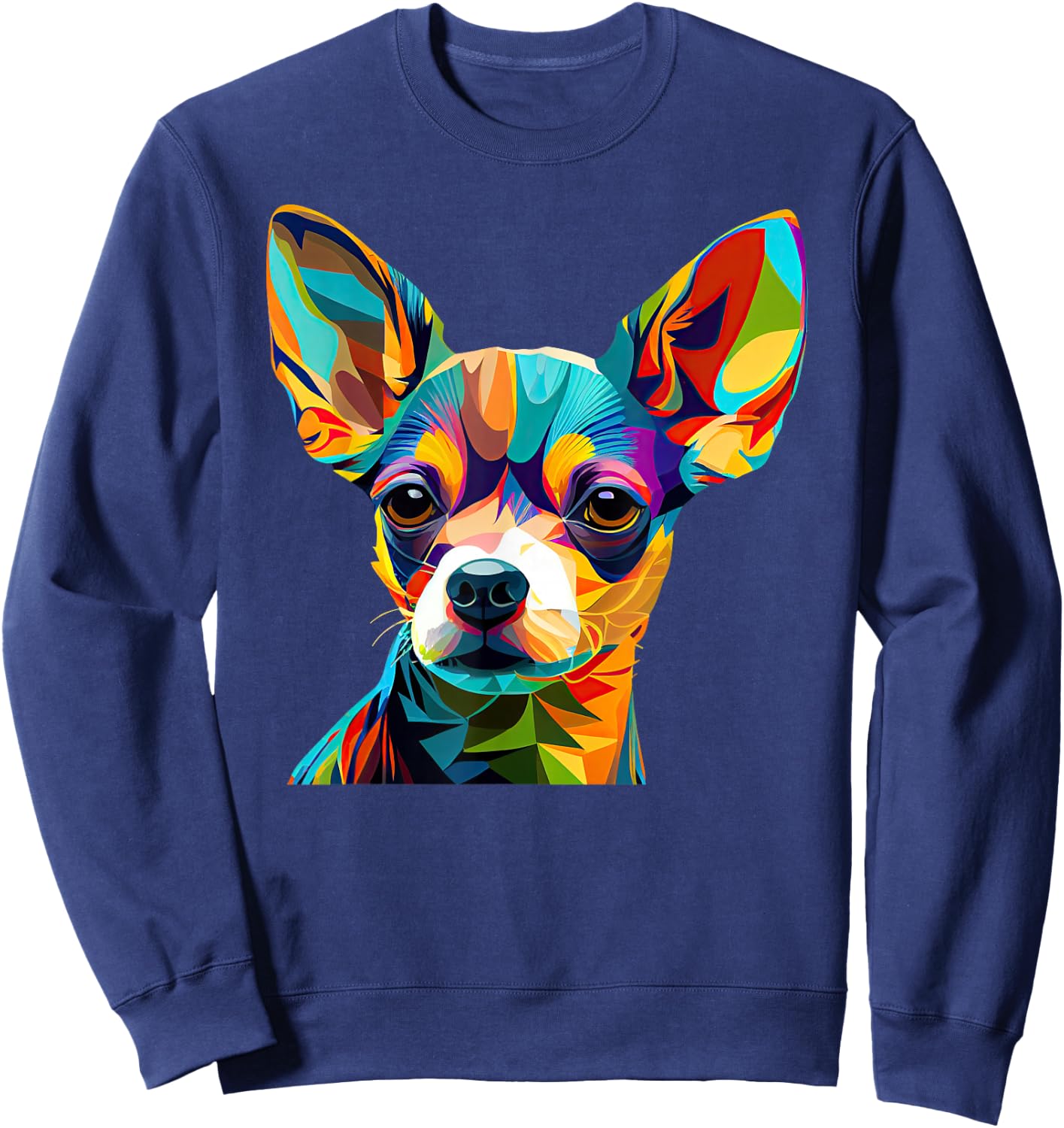 Chihuahua Lover Design Pop Art Cute Chihuahua Sweatshirt - Sweatshirt | Navy