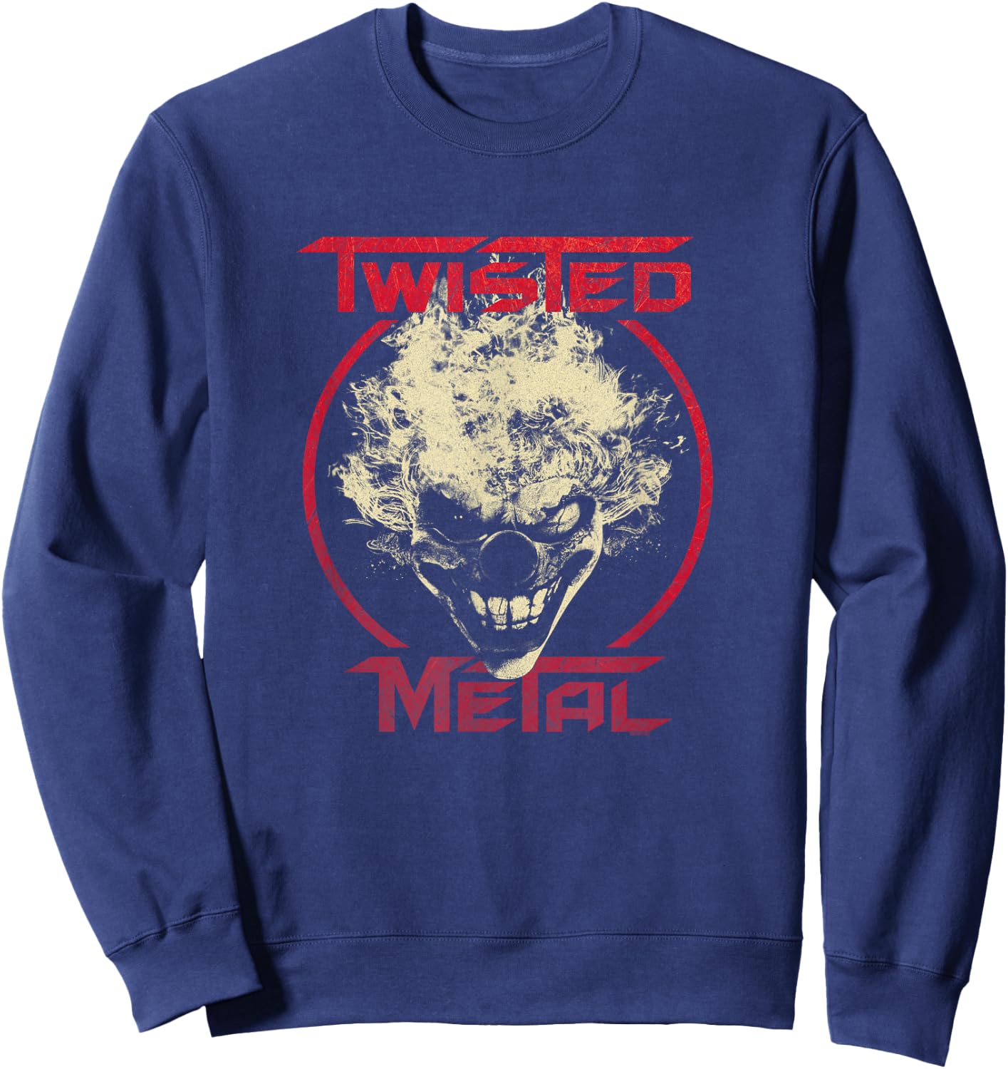 Twisted Metal Sweet Tooth Circle Logo Sweatshirt - Sweatshirt | Navy