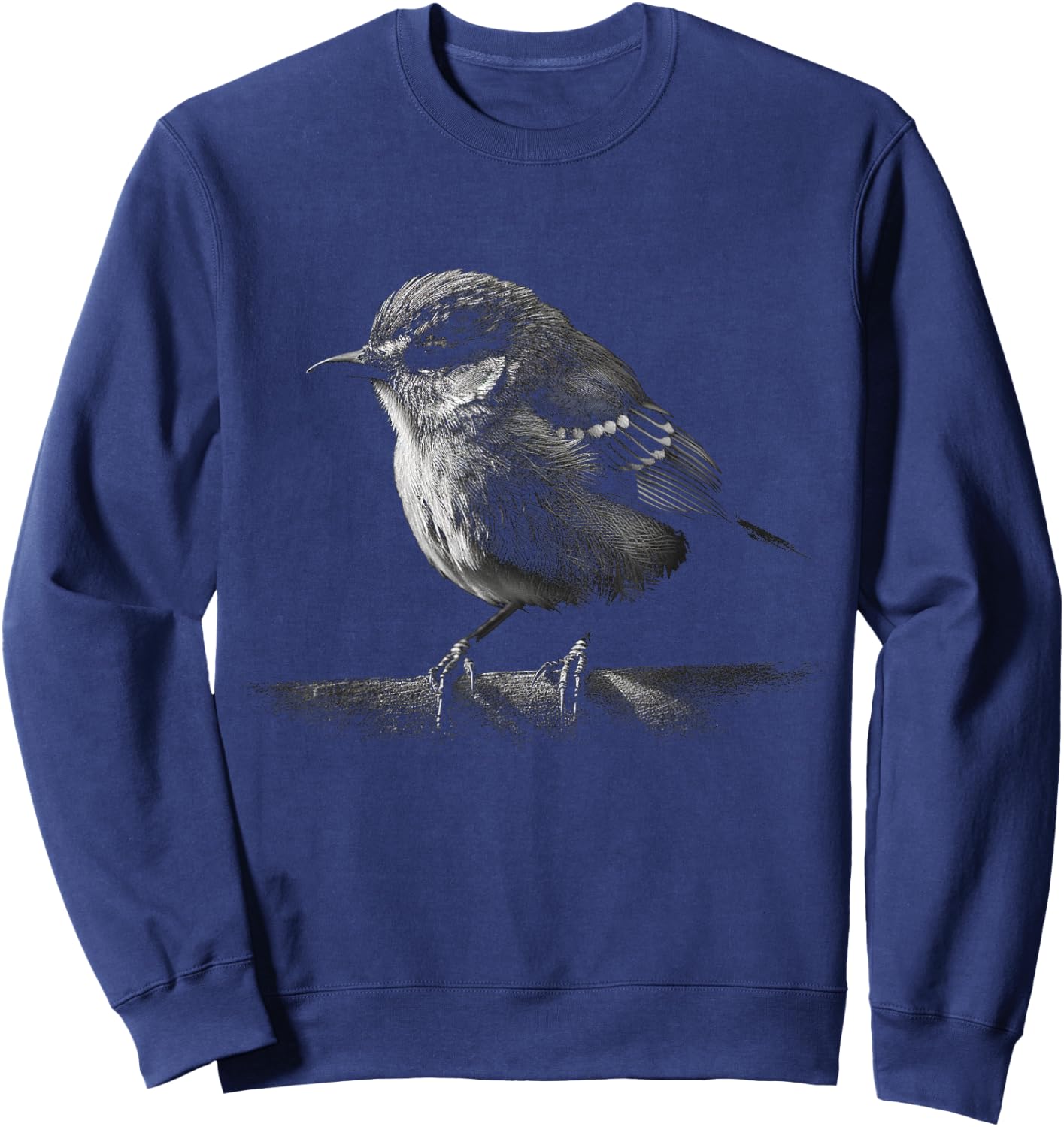 Bird Lover Artwork | Animal Motif Bird Sweatshirt - Sweatshirt | Navy