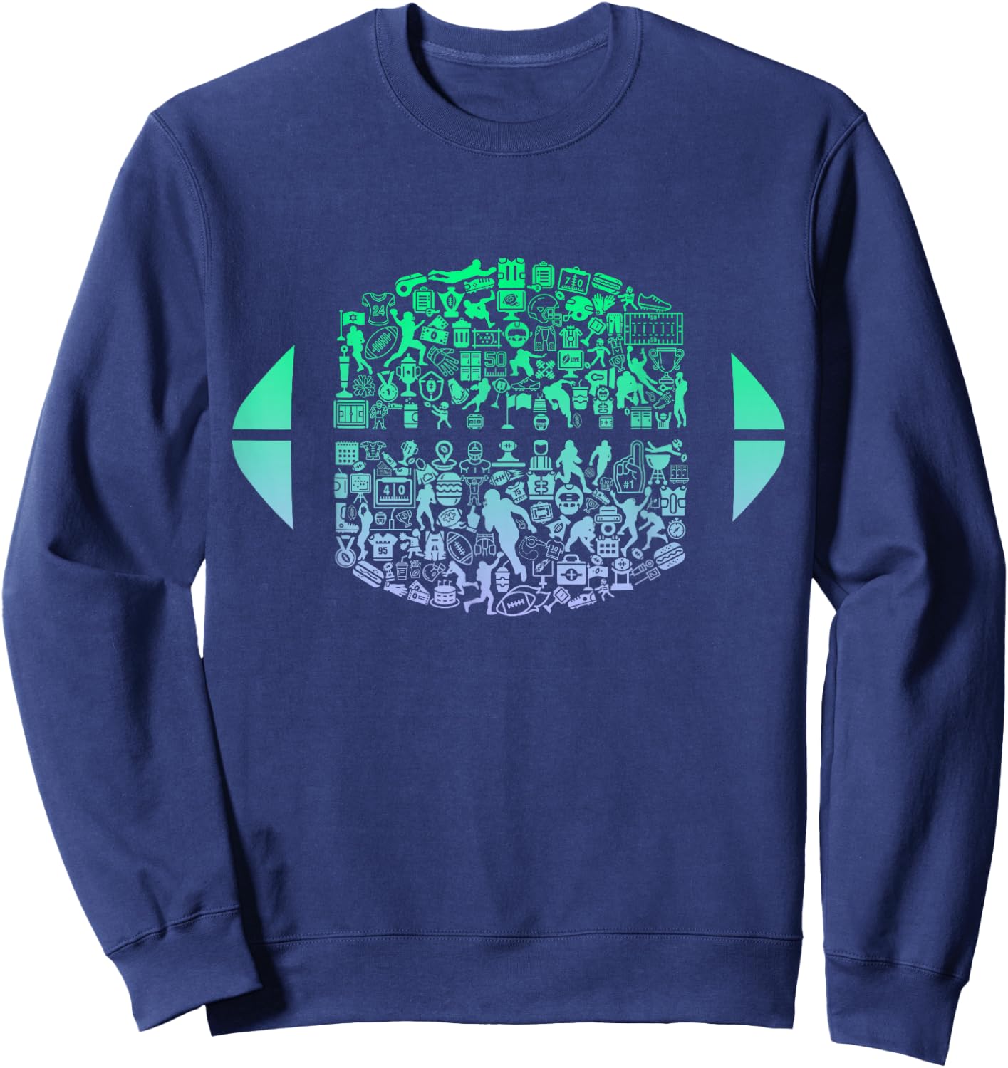 Football Gear for Football Player | Fan Boys Youth Football Sweatshirt - Sweatshirt | Navy