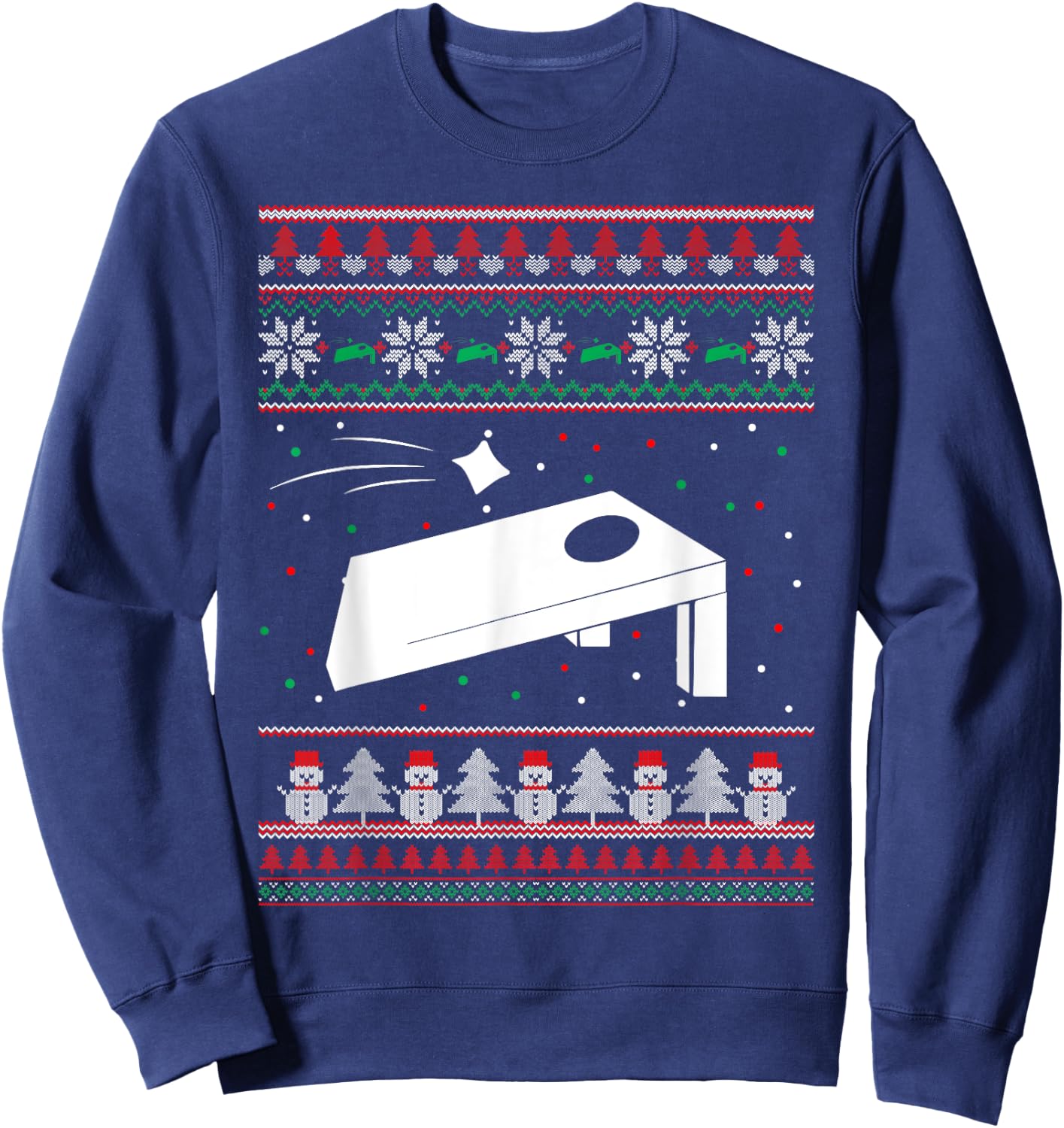 Cornhole Ugly Christmas Sweater Pajama Gifts Women Sweatshirt - Sweatshirt | Navy