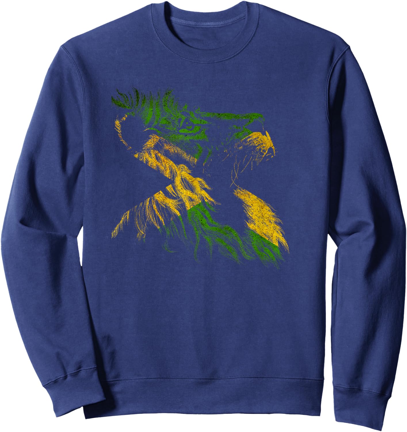 Reggae Lion Rastafarian Music Freedom Zion Jamaica Sweatshirt - Sweatshirt | Navy