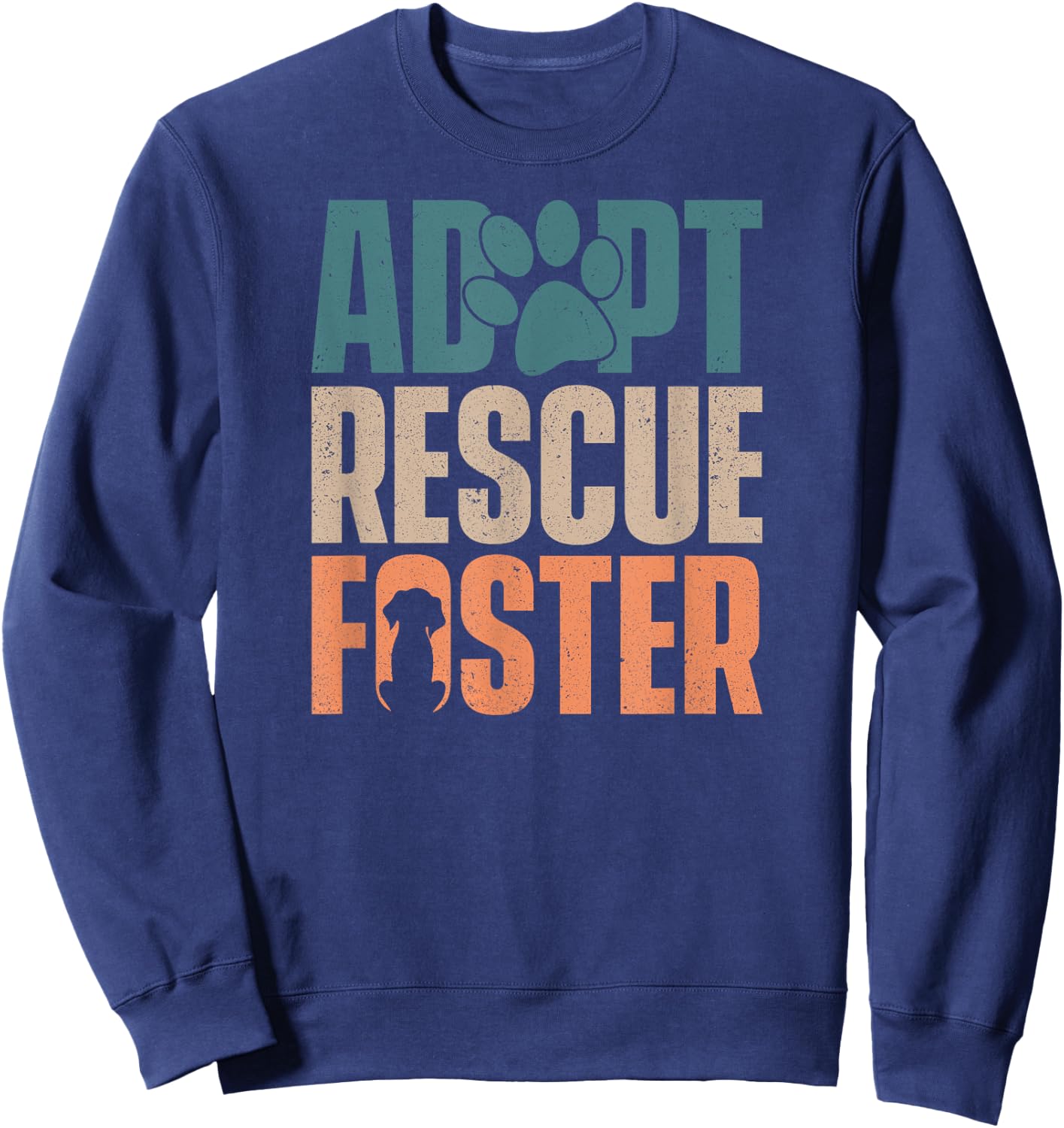 Cute Dog Adoption Rescue - Adopt Rescue Foster Women Girls Kids Sweatshirt - Sweatshirt | Navy