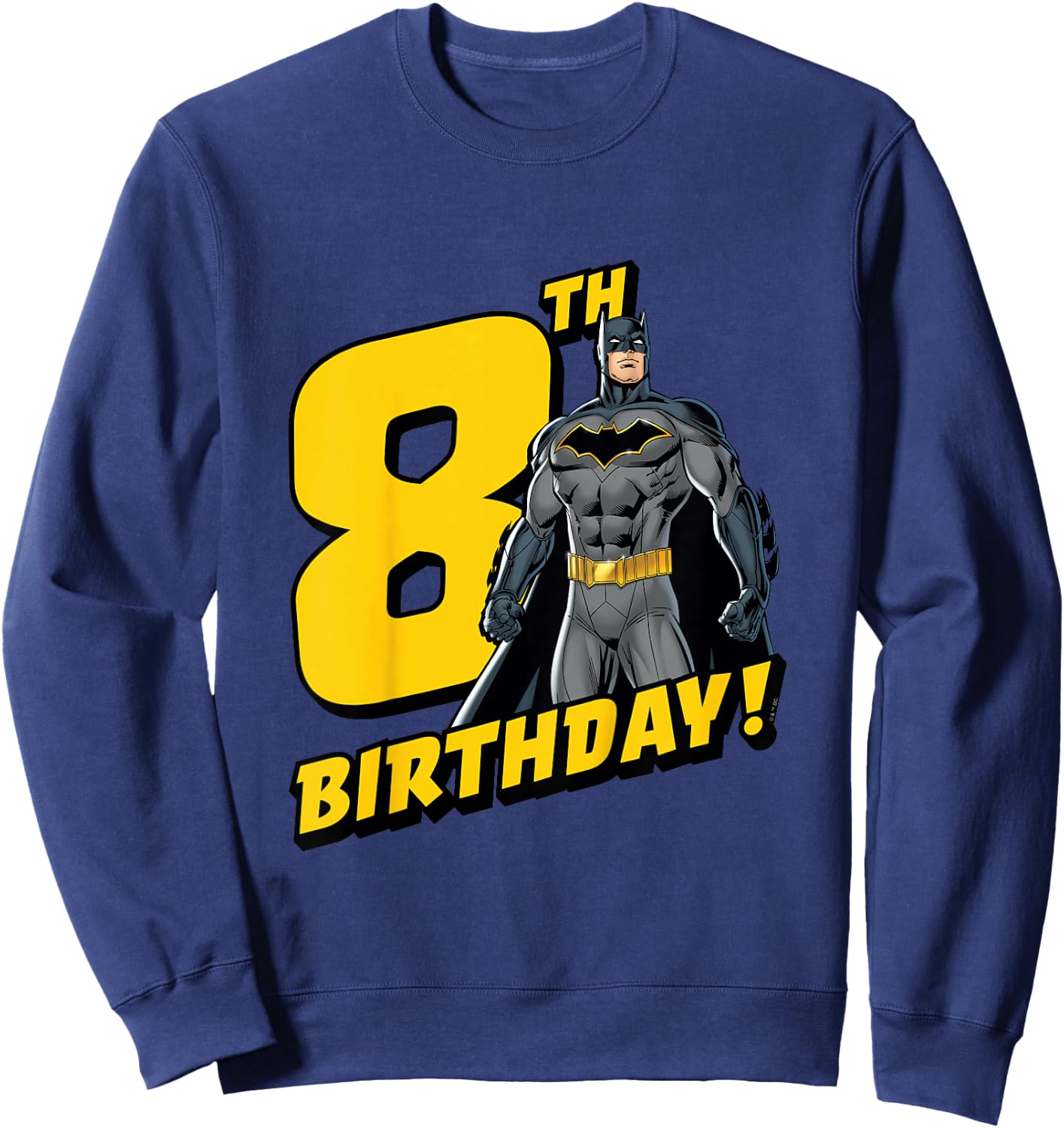 Kids Batman 8th Birthday Sweatshirt - Sweatshirt | Navy