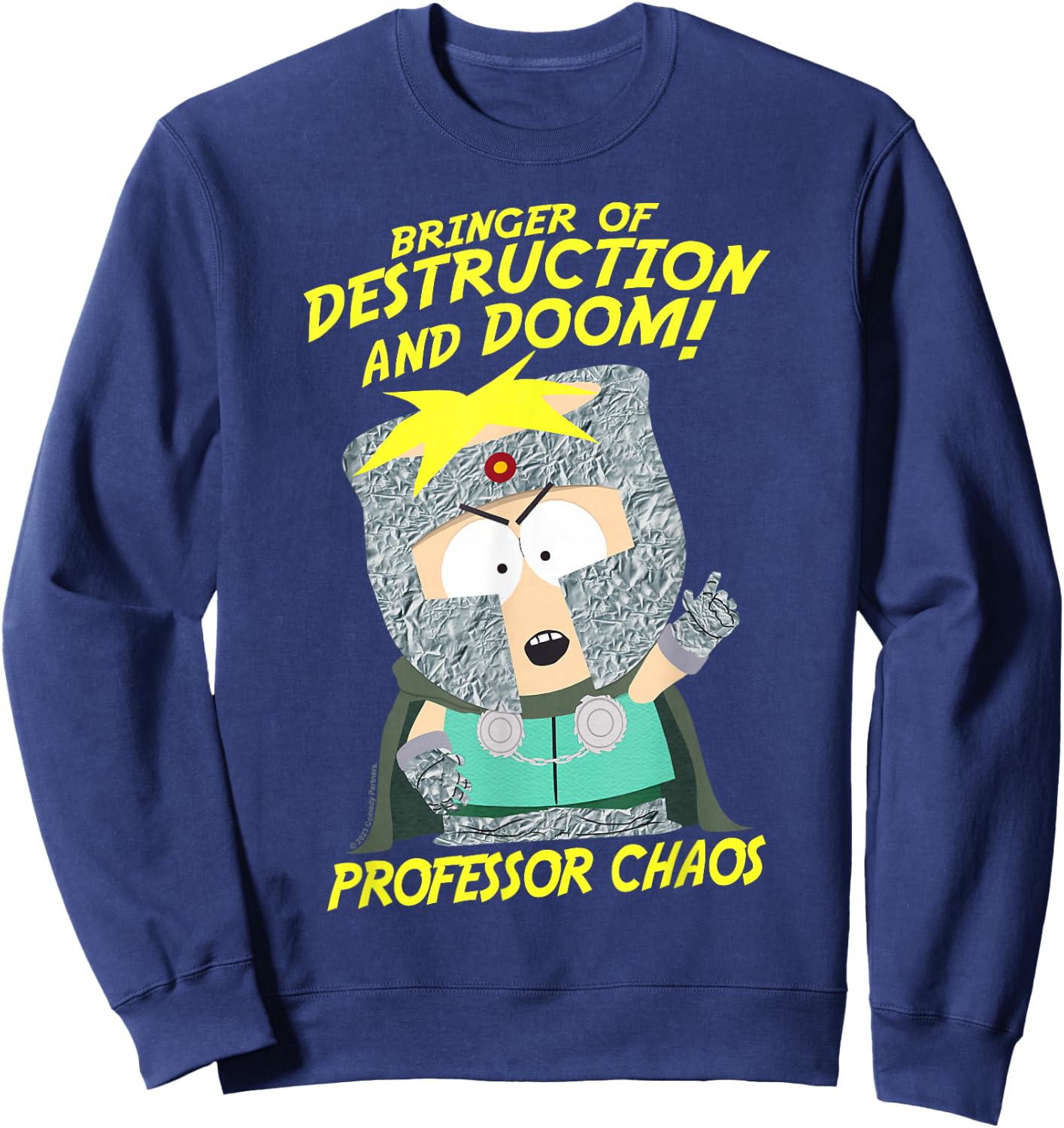 South Park Professor Chaos Destruction & Doom Sweatshirt - Sweatshirt | Navy