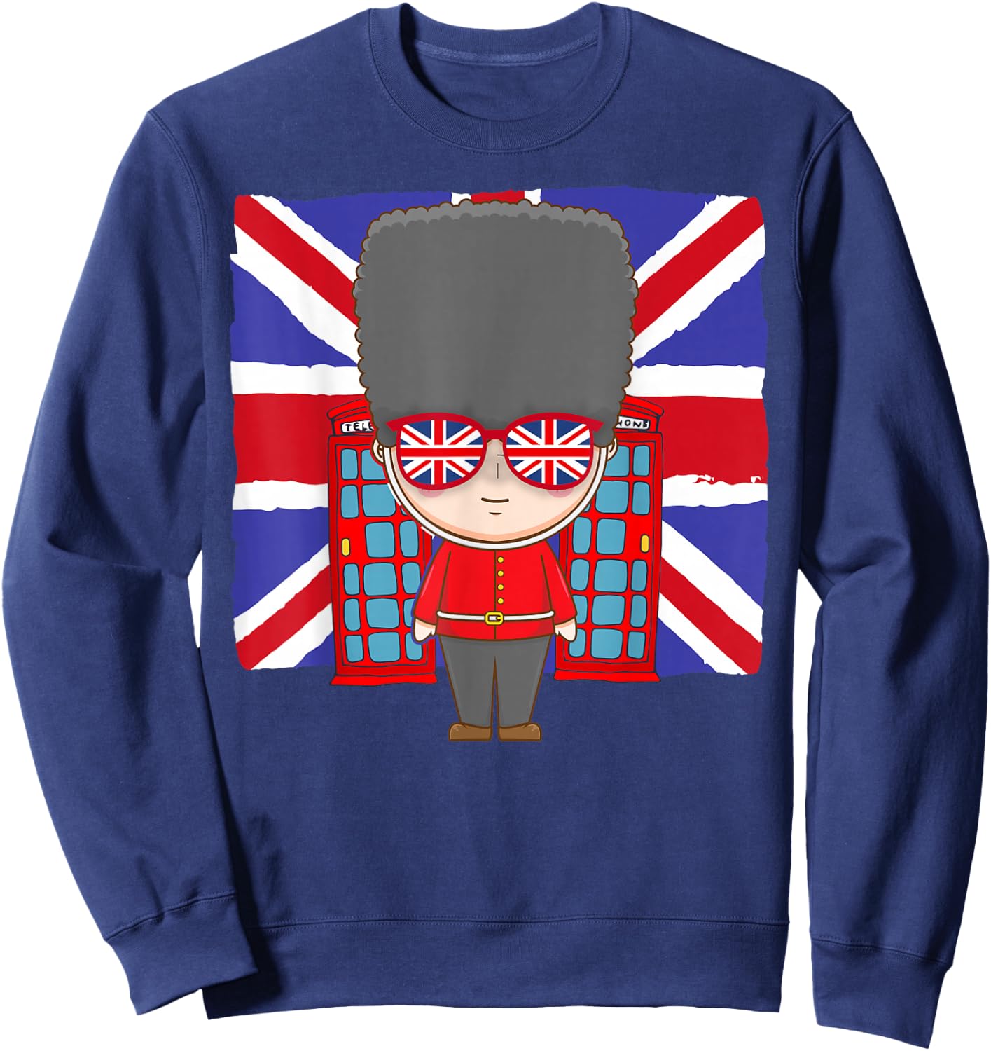Union Jack Flag idea for Kids England & Kids British Flag Sweatshirt - Sweatshirt | Navy