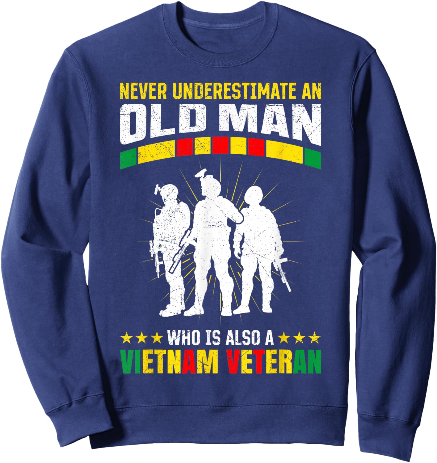 Vietnam Veteran Army Military Fan Memorial Day Veterans Sweatshirt - Sweatshirt | Navy